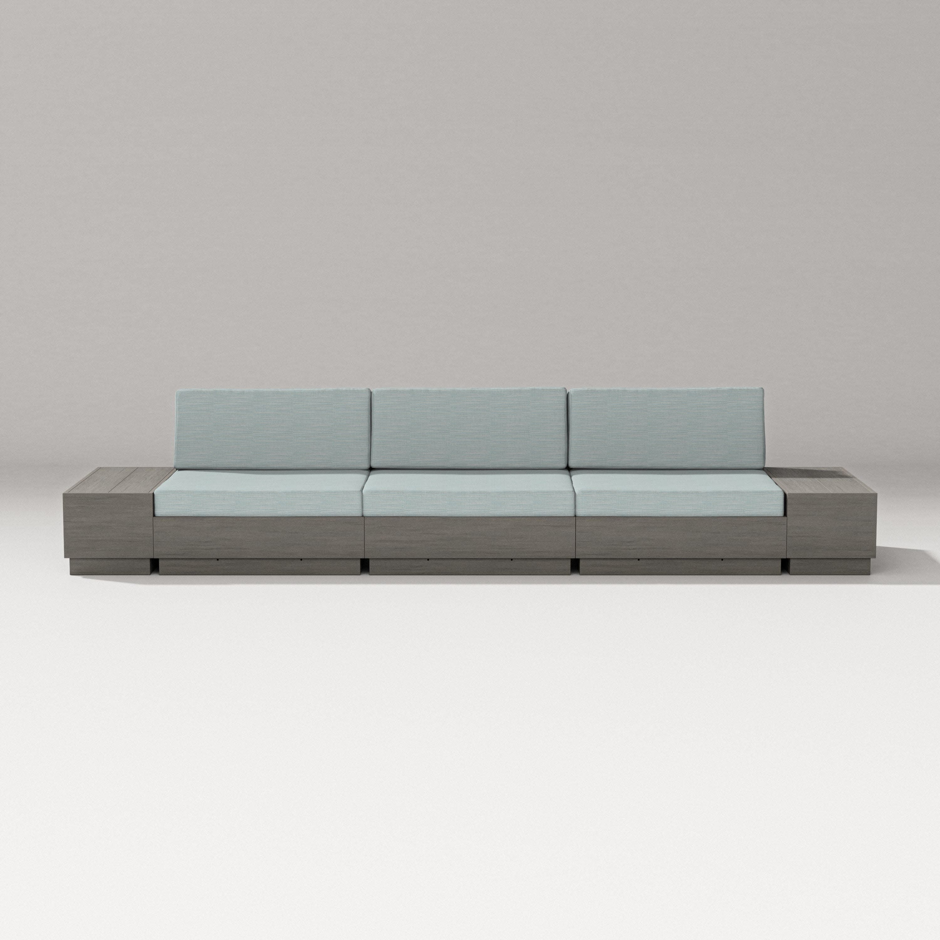 Elevate Straight Sectional in Driftwood / Soothe Mist