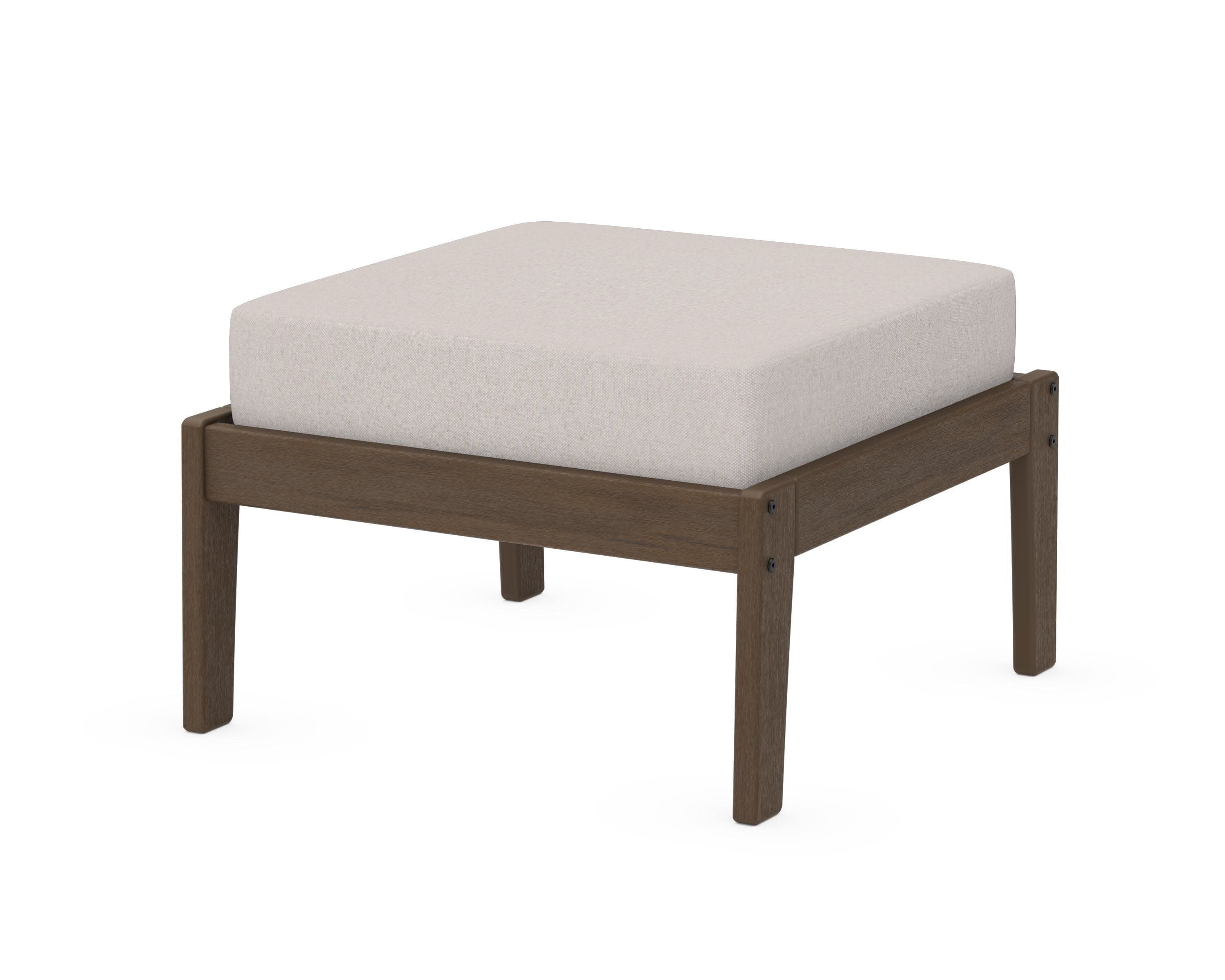 Deep Seating Ottoman in Kona / Dune Burlap