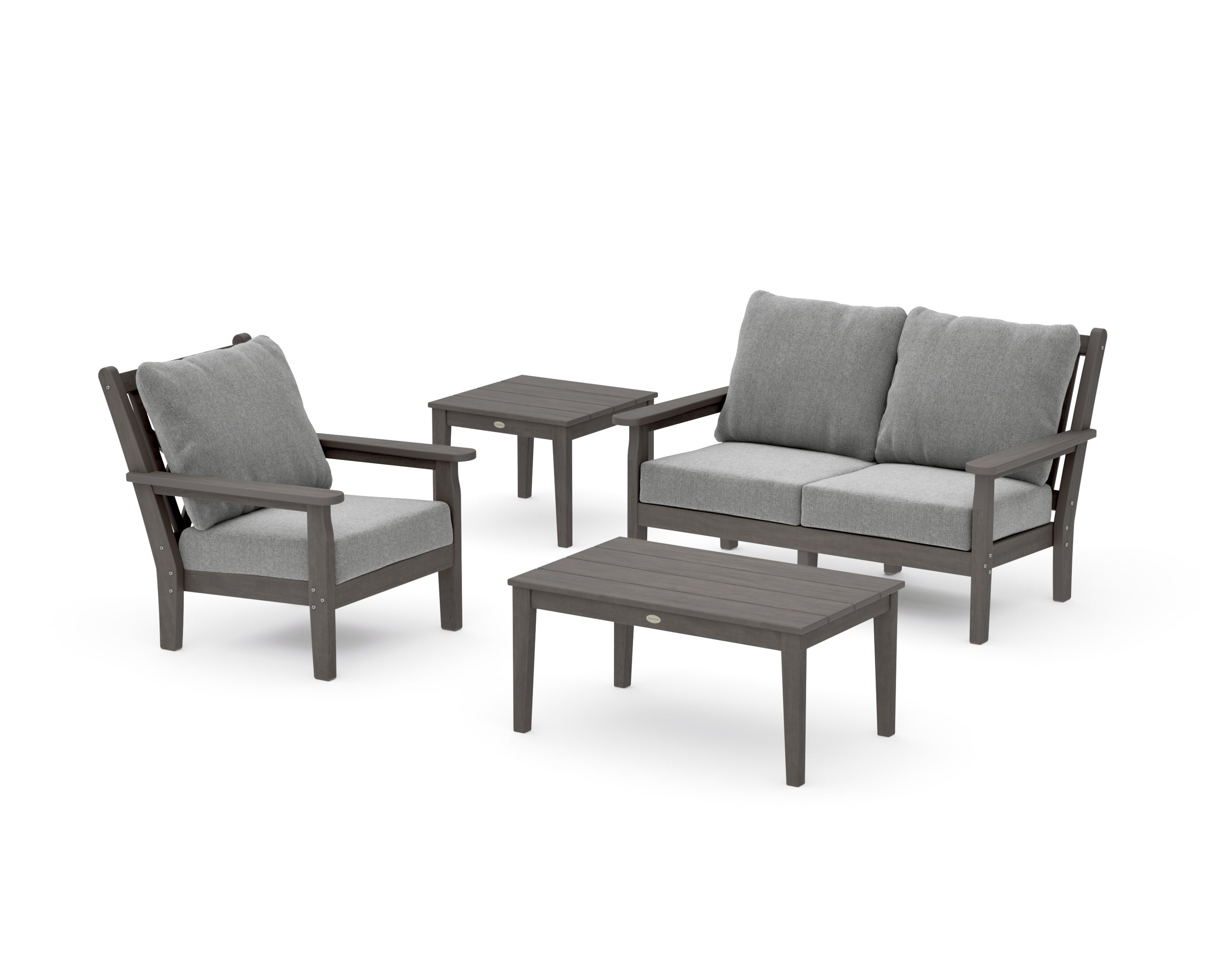 Chippendale 4-Piece Deep Seating Set in Driftwood / Grey Mist