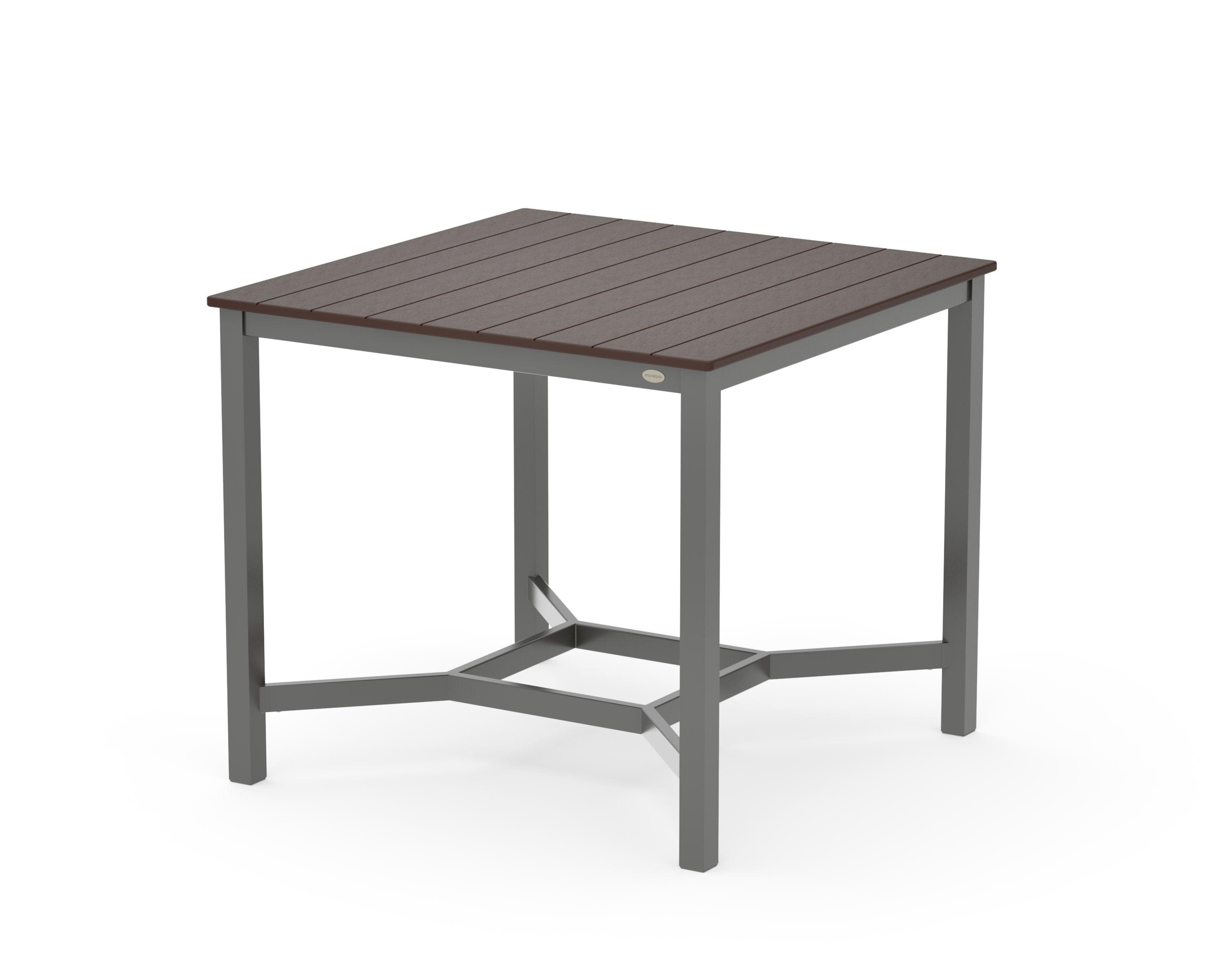 Main Street 42 x 42 Counter Table in Charcoal / Mahogany