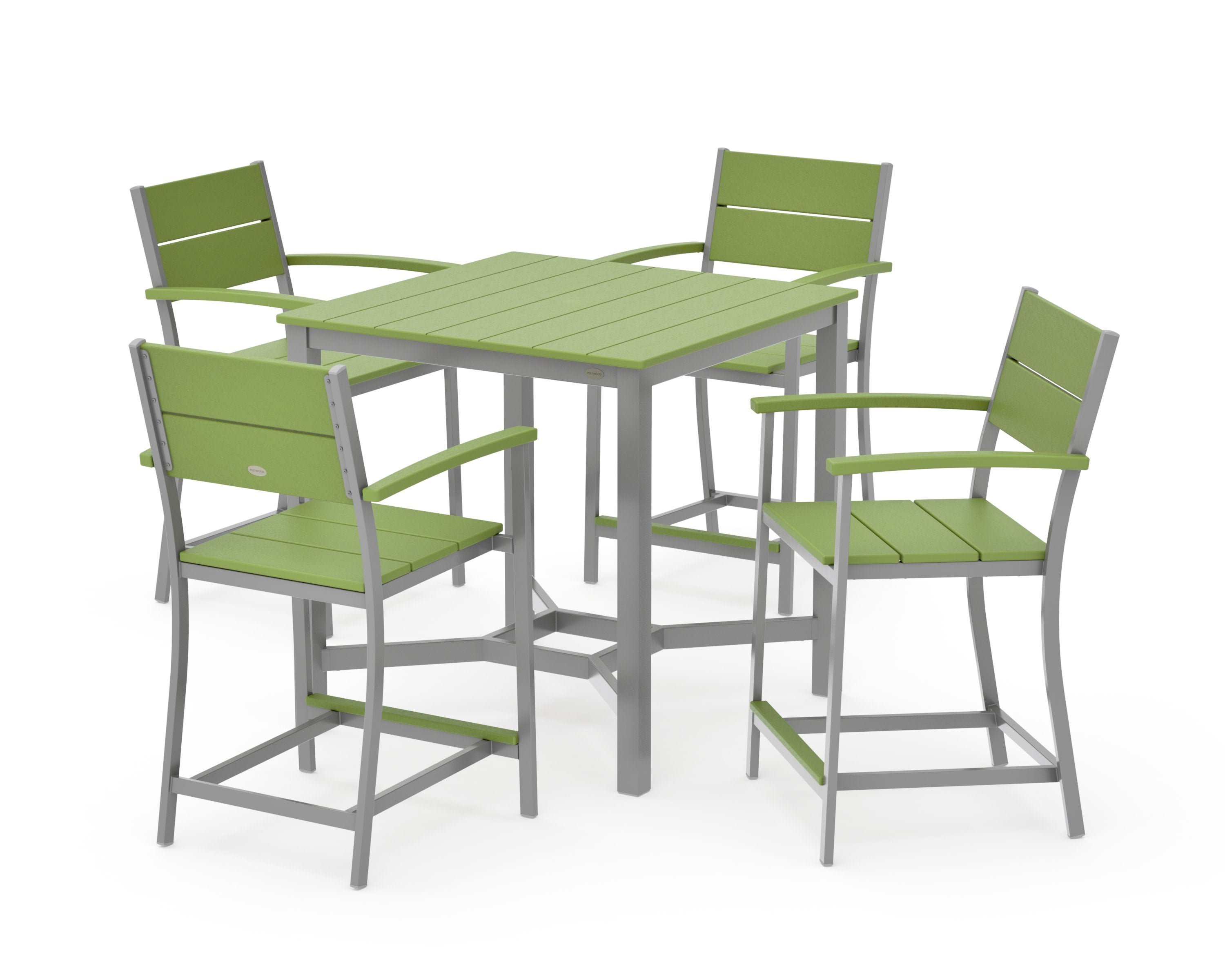 Main Street 5-Piece Counter Set in Silver / Lime