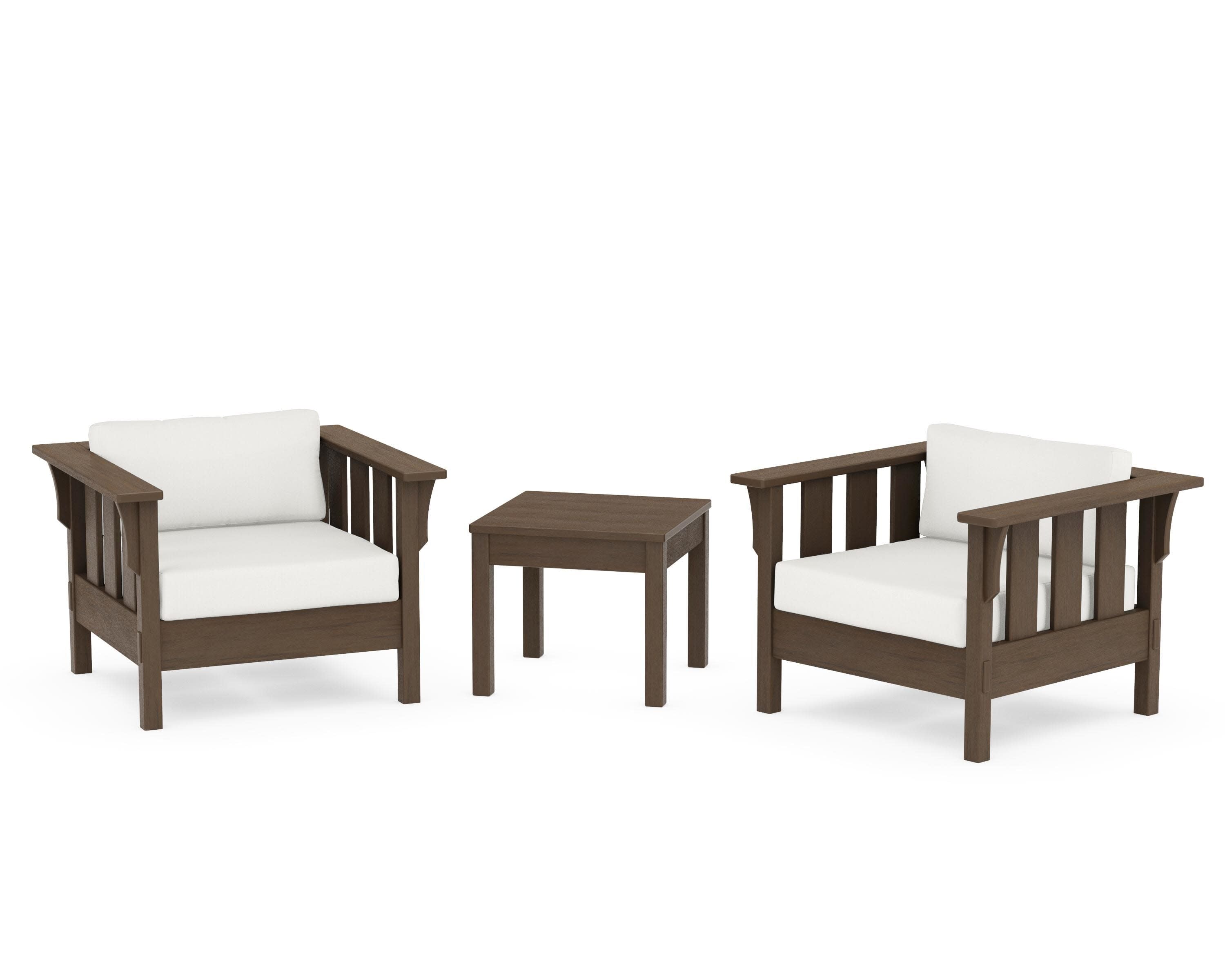 Acadia 3-Piece Deep Seating Set in Kona / Natural Linen