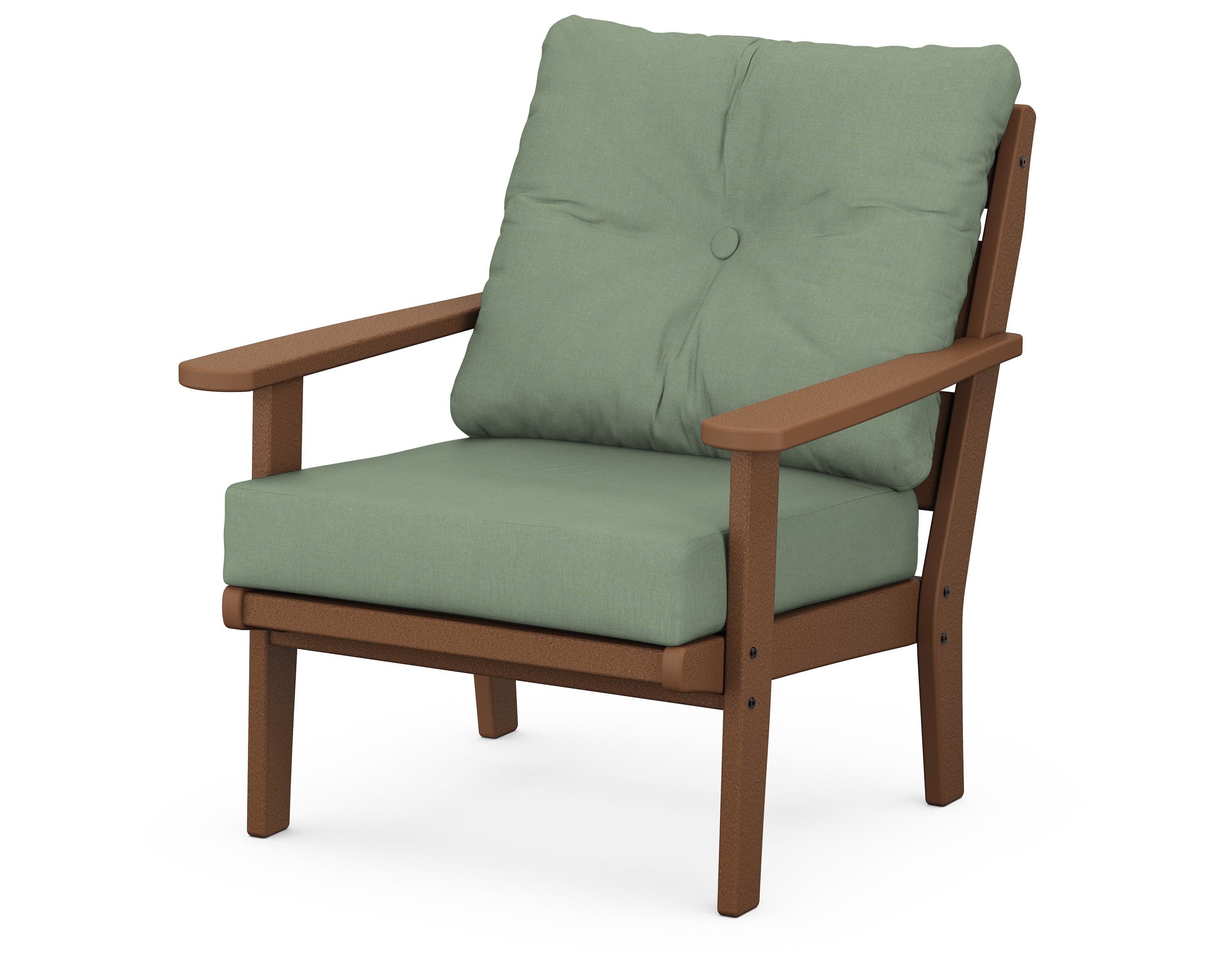 Lakeside Deep Seating Chair in Teak / Exhale Rainwashed
