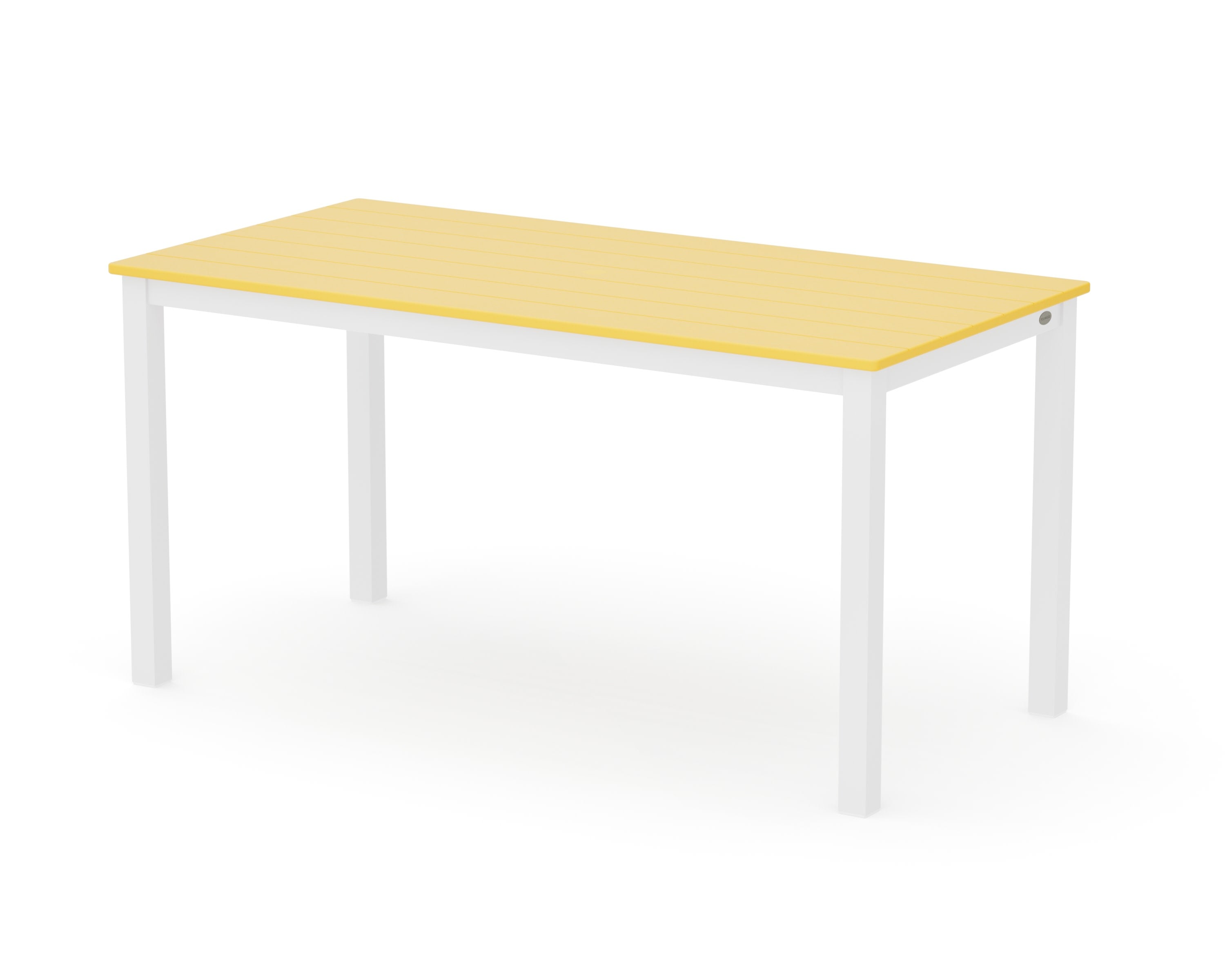 Main Street 30 x 60 Dining Table in White / Lemon