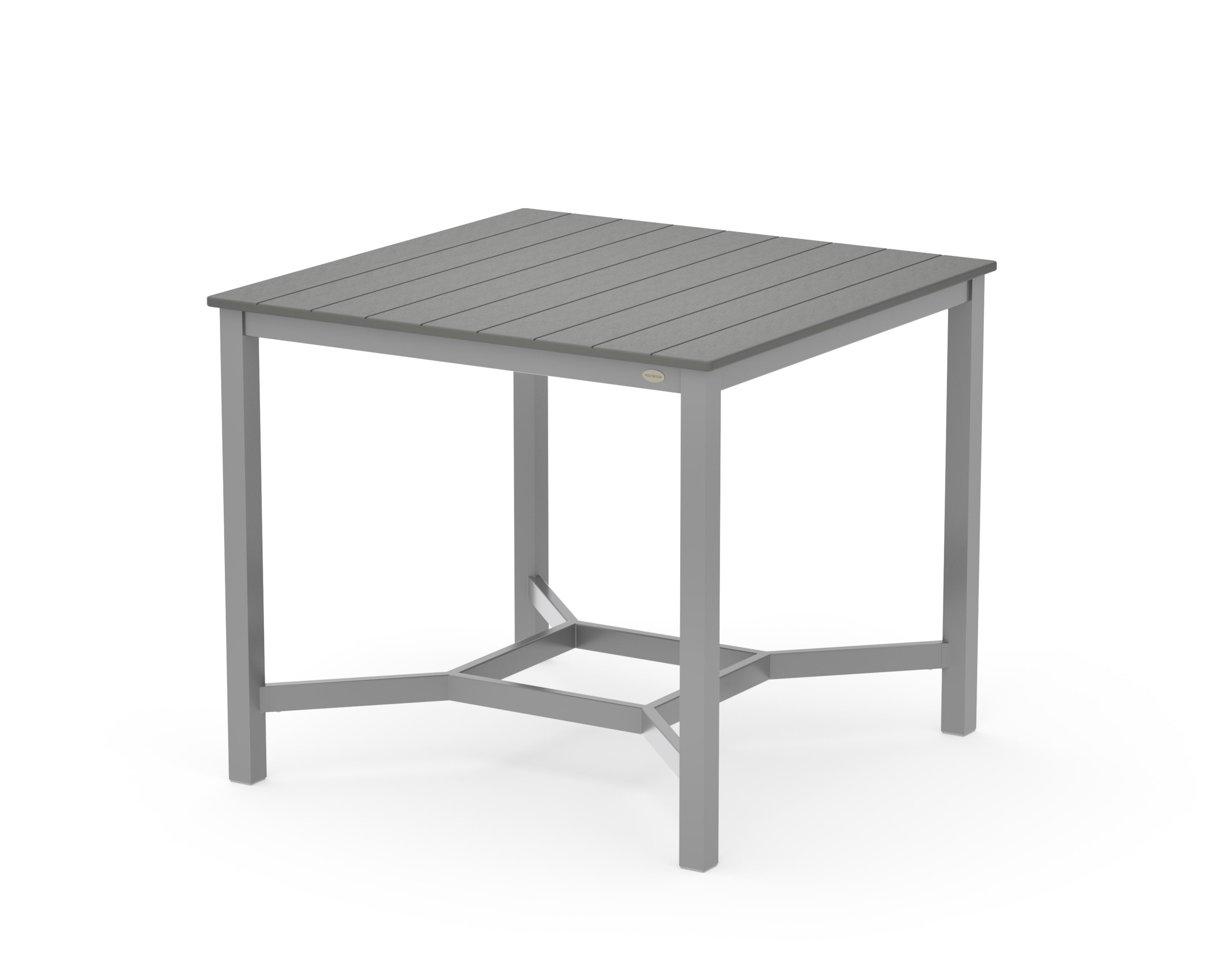 Main Street 42 x 42 Counter Table in Silver / Slate Grey