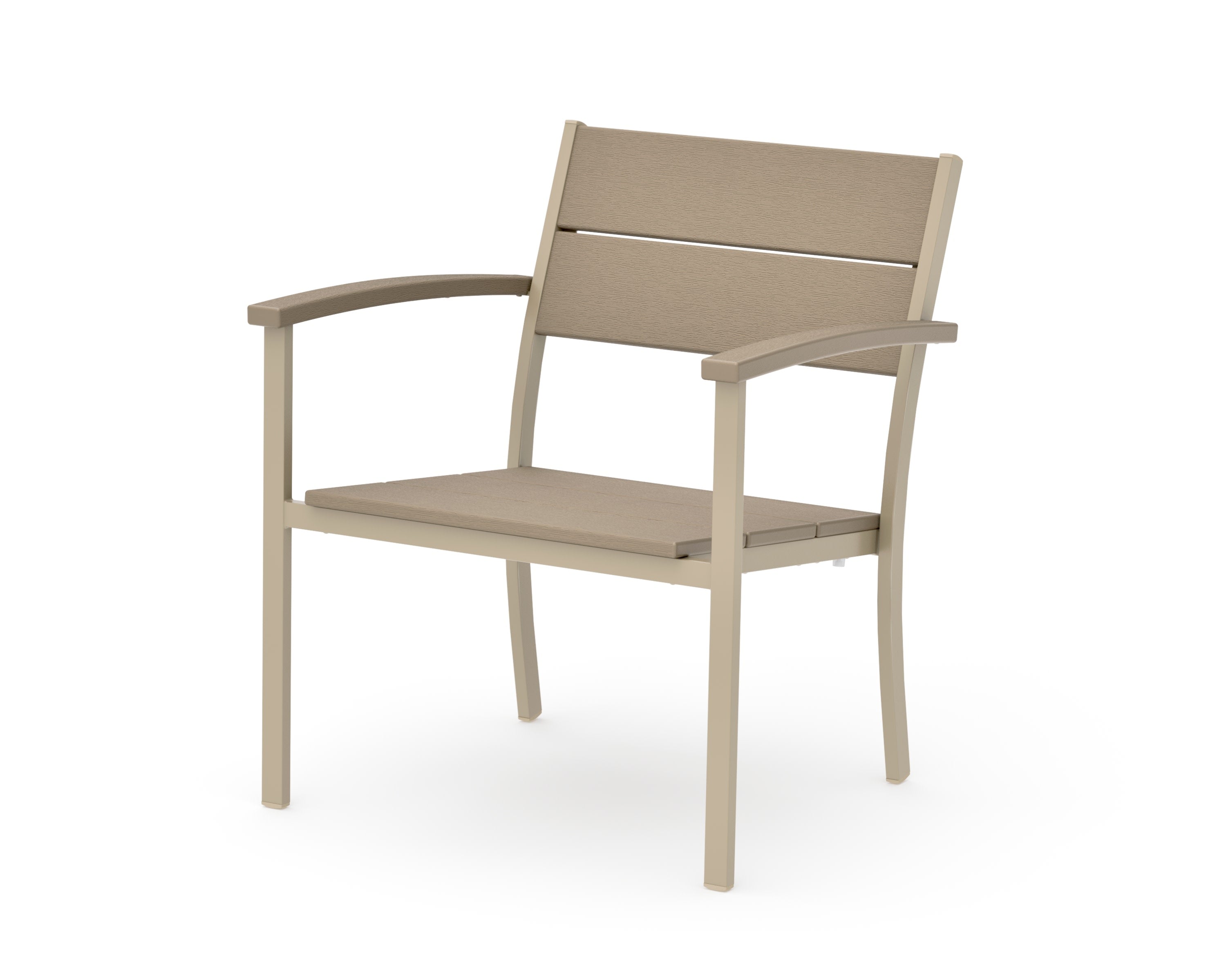 Main Street Stacking Lounge Arm Chair in Sand / Vintage Sahara