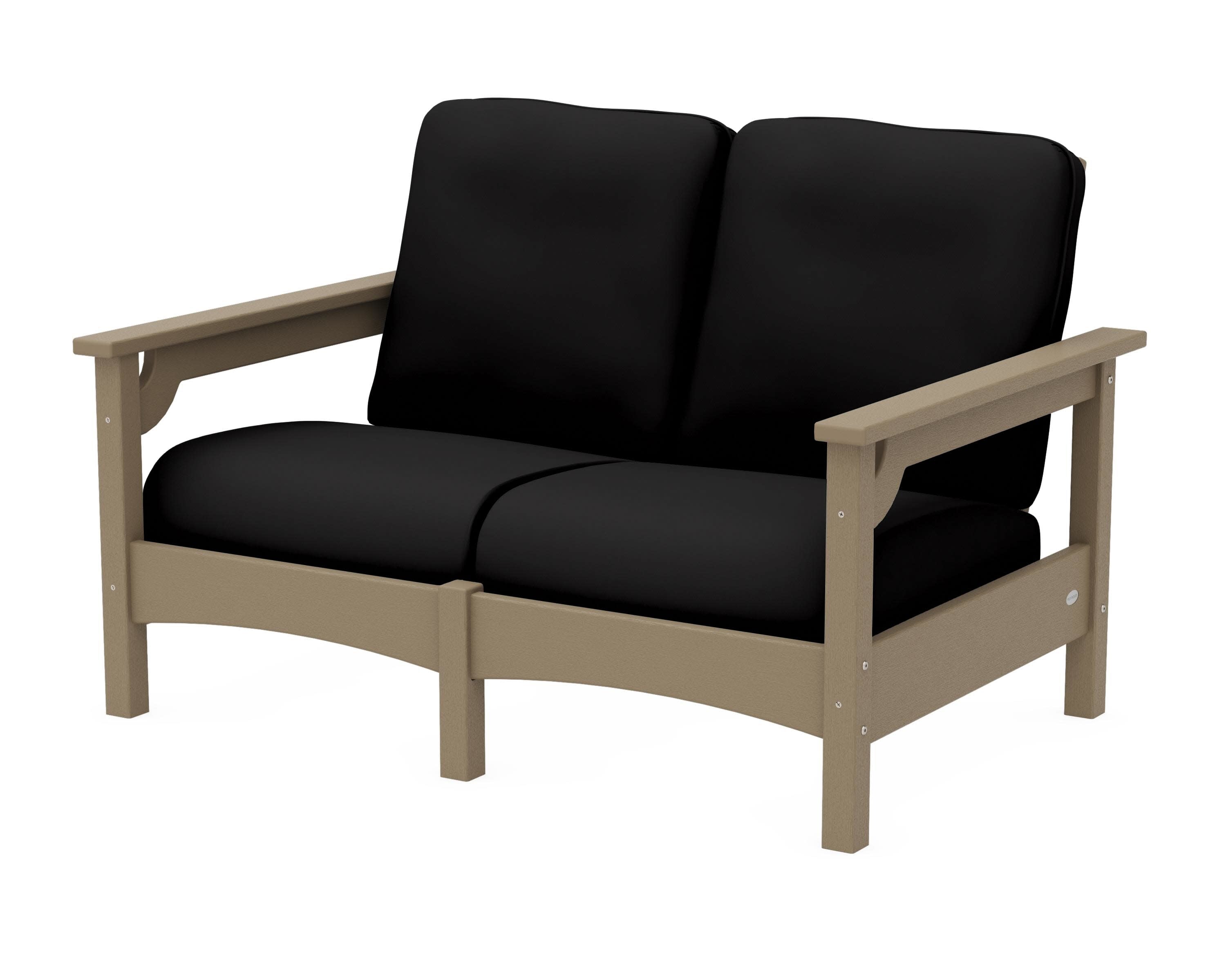Club Loveseat in Vintage Sahara / Canvas Black