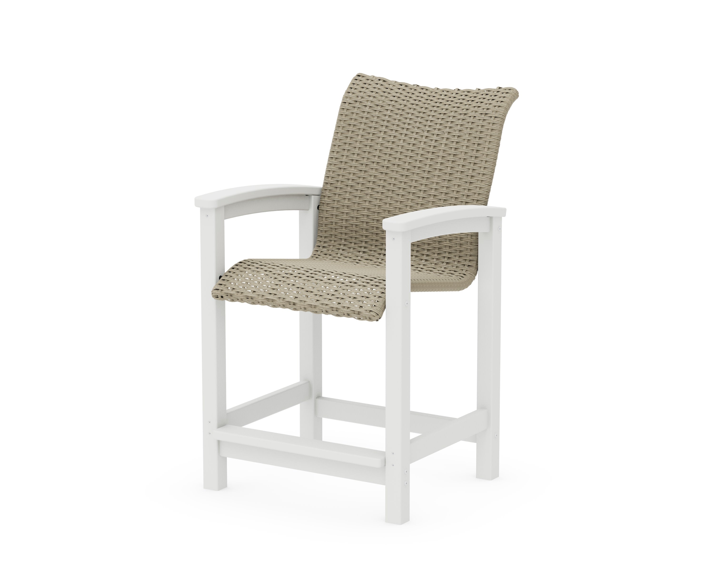 Coastal Woven Counter Chair in White / Dune Grass