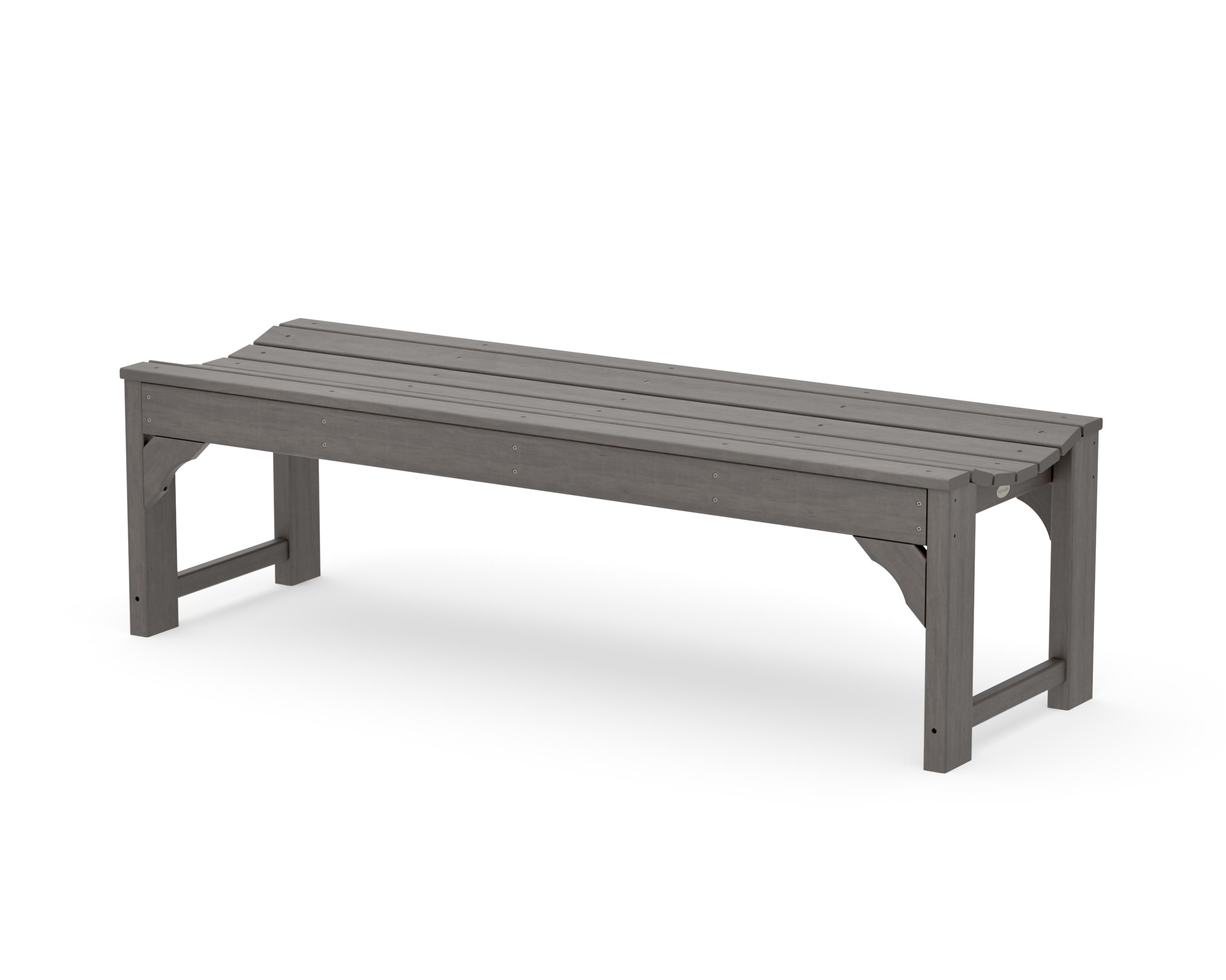 Traditional Garden 60" Backless Bench in Driftwood