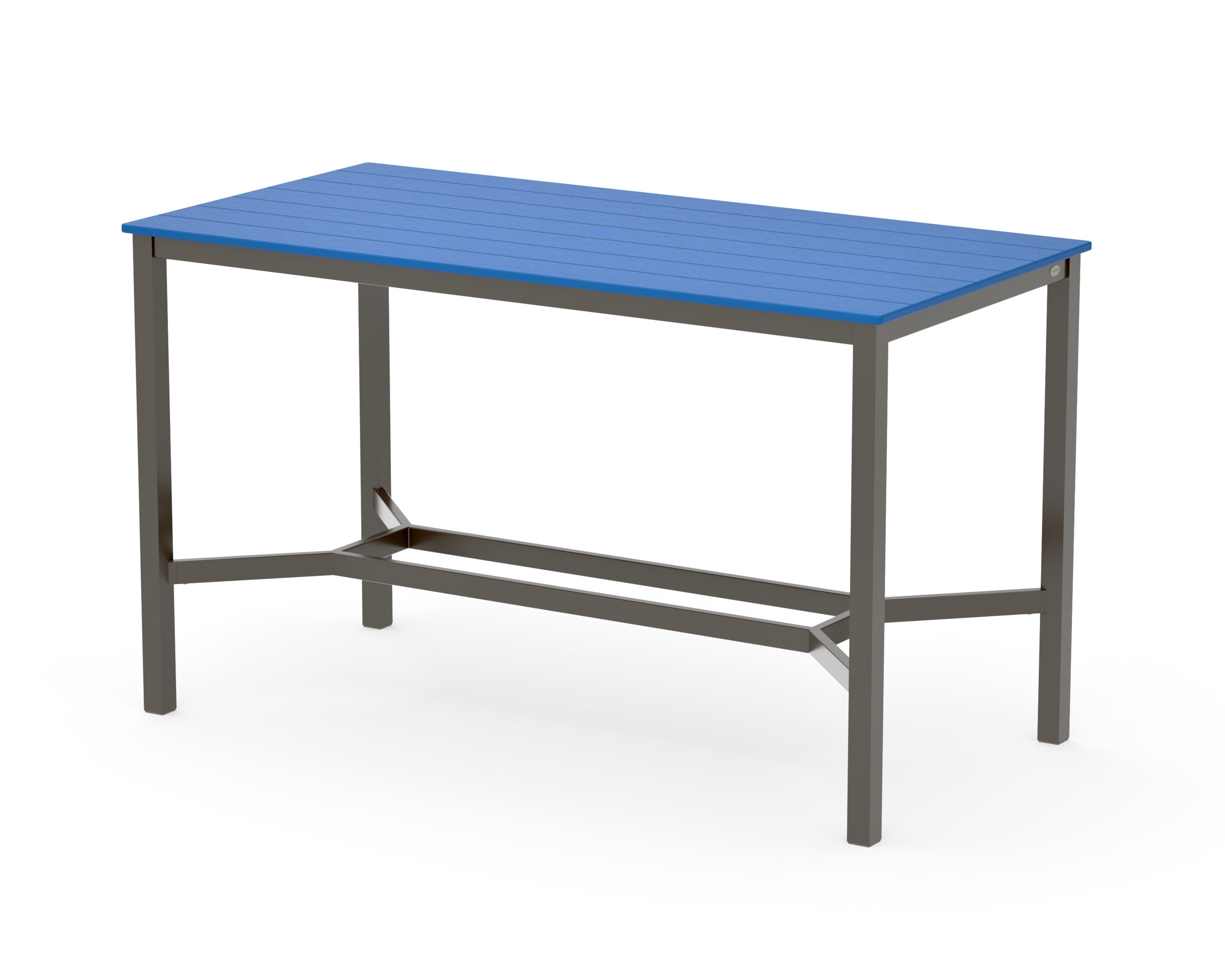 Main Street 36 x 72 Bar Table in Bronze / Pacific Blue