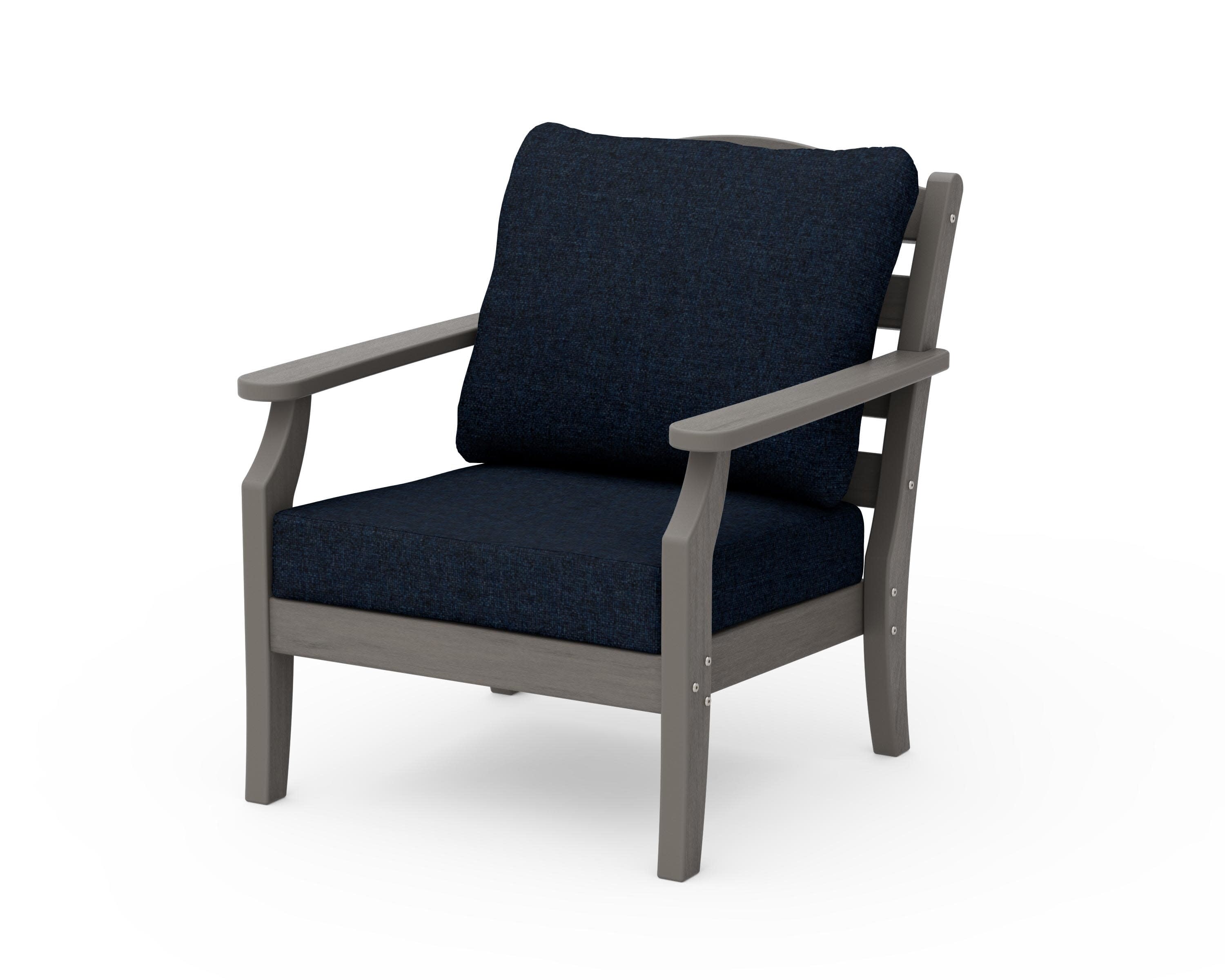 Savannah Deep Seating Chair in Driftwood / Marine Indigo