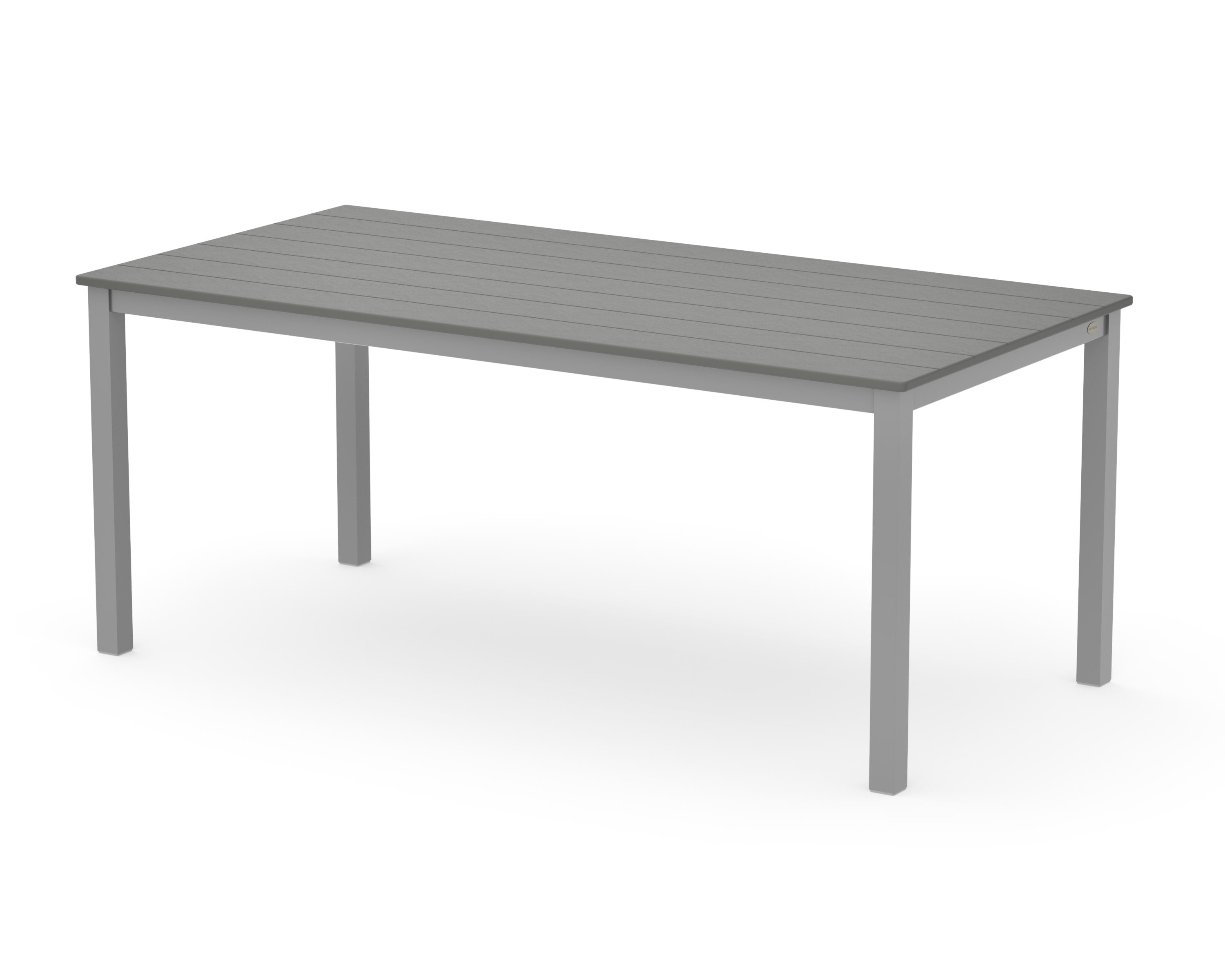 Main Street 36" x 72" Dining Table in Silver / Slate Grey