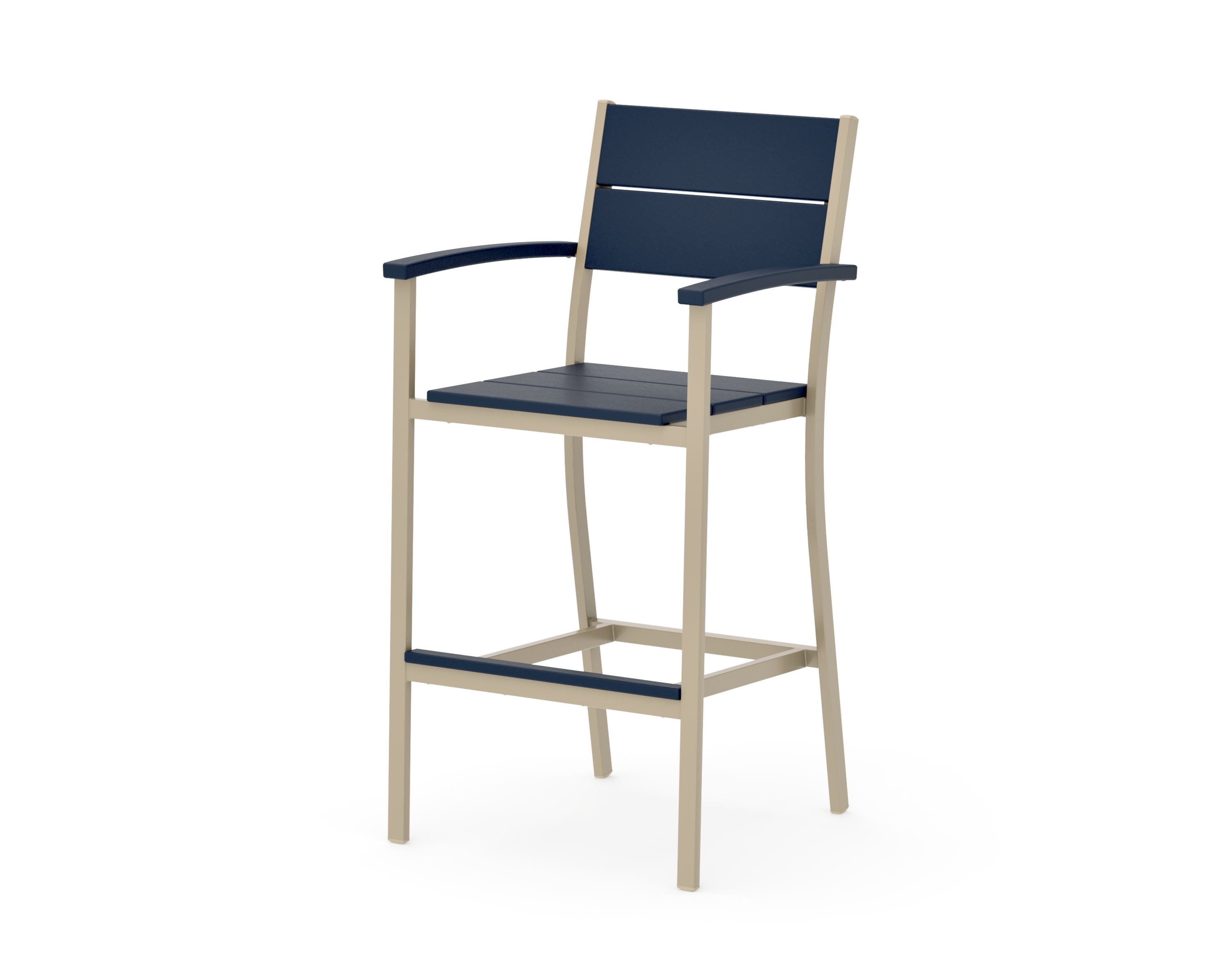 Main Street Bar Arm Chair in Sand / Navy