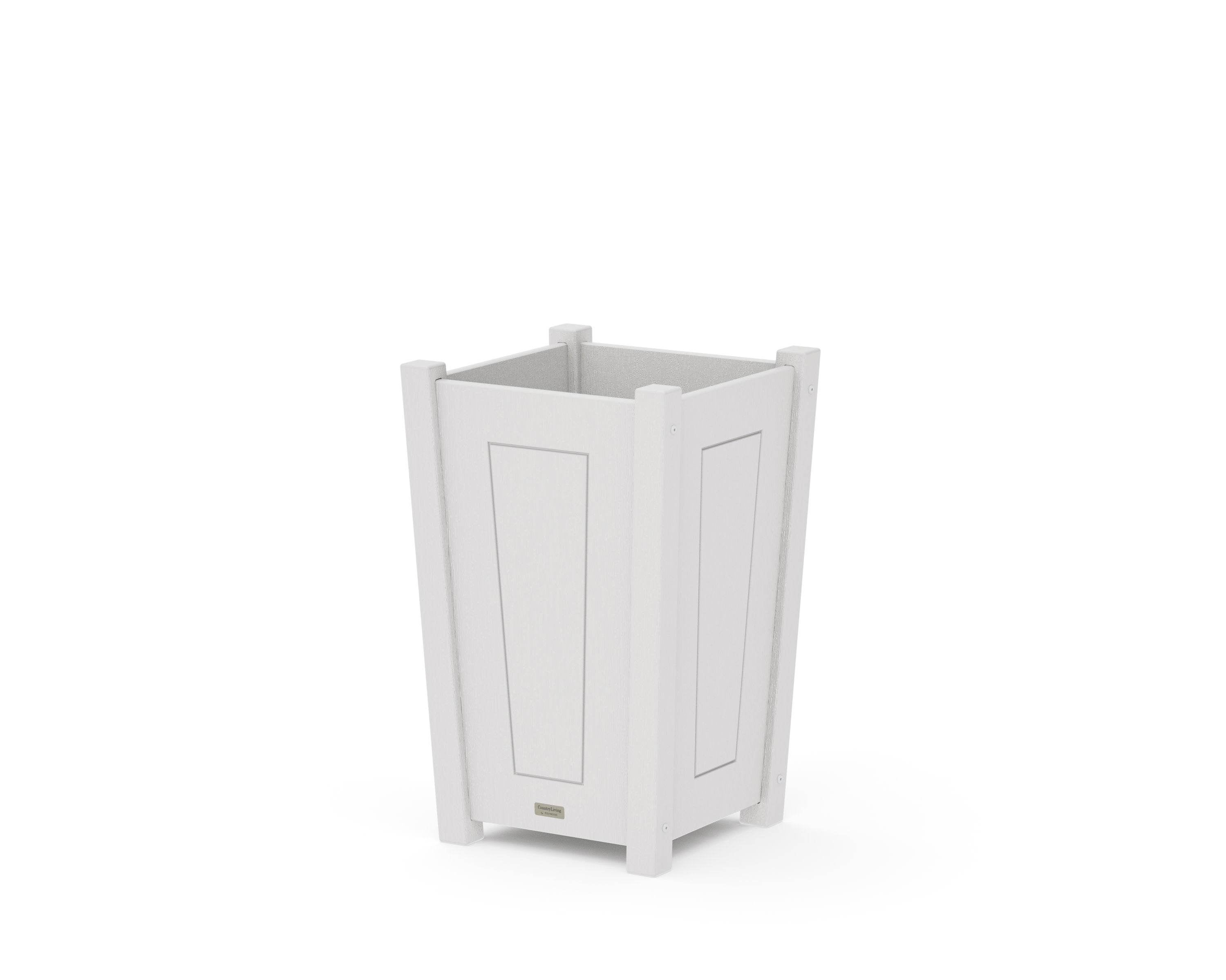 Country Living Tapered Square Short Planter Box in Vintage White
