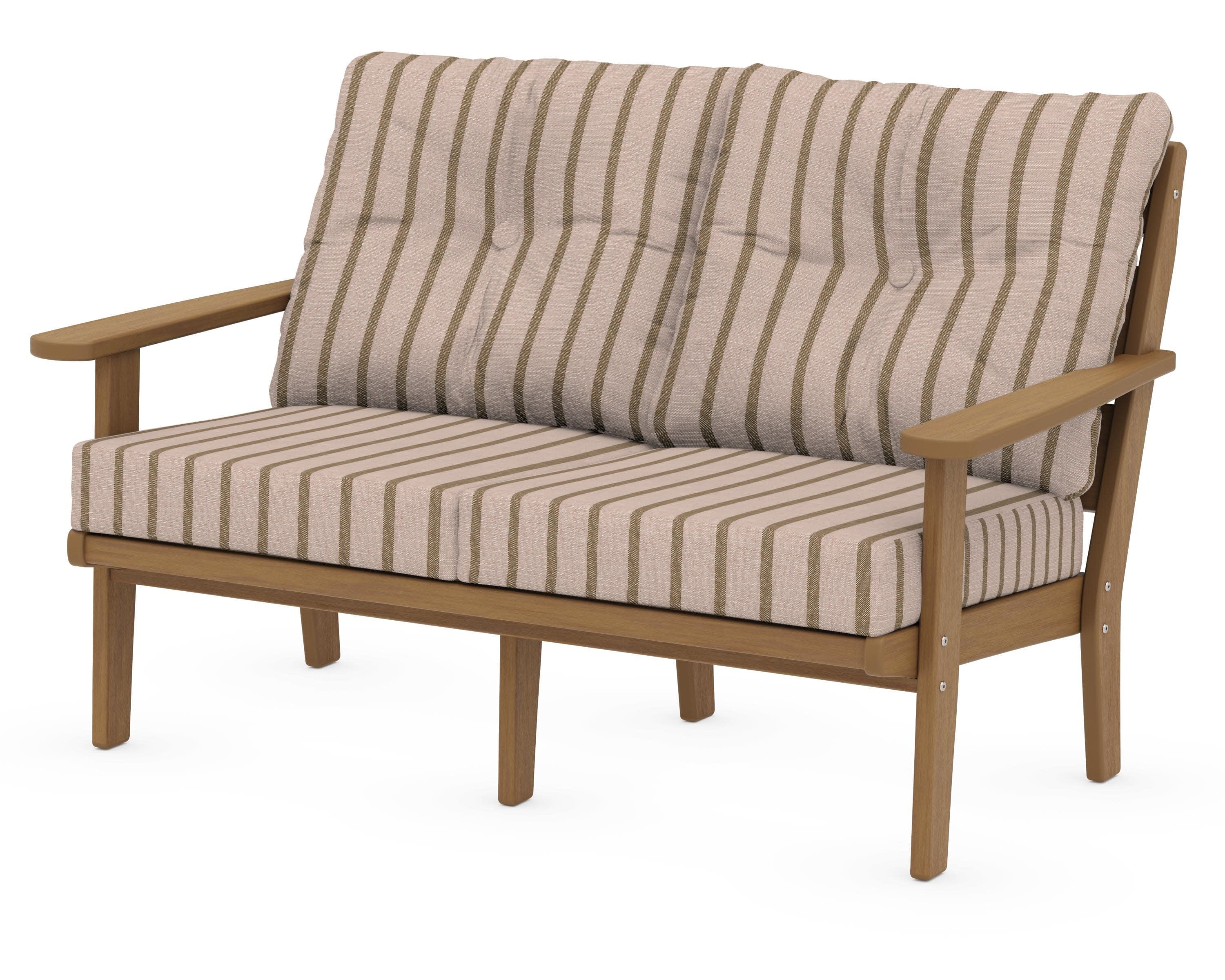 Lakeside Deep Seating Loveseat in Natural / Unwind Cameo