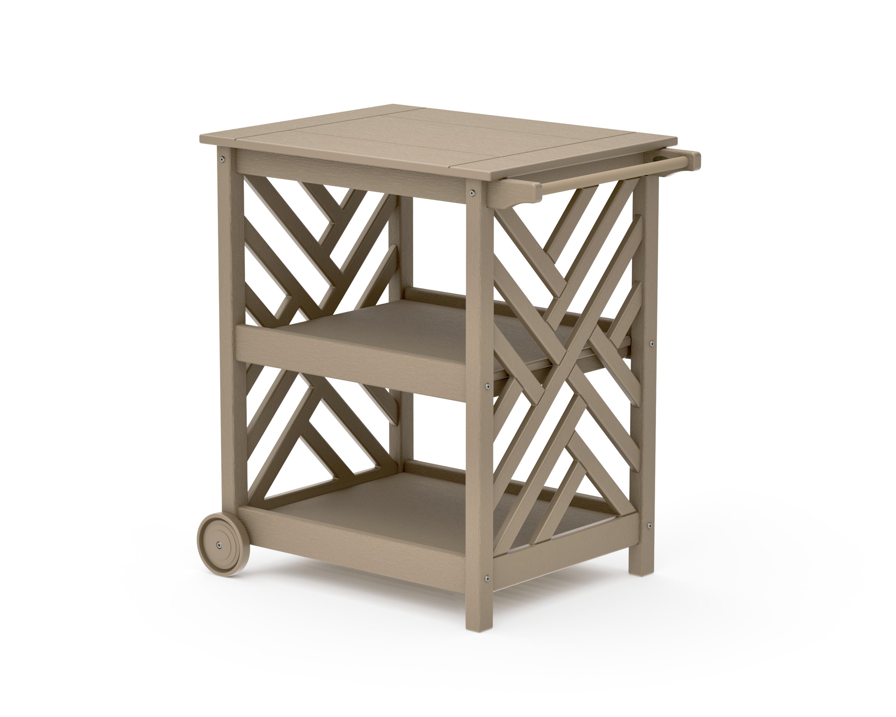 Chippendale Bar Cart in Vintage Sahara