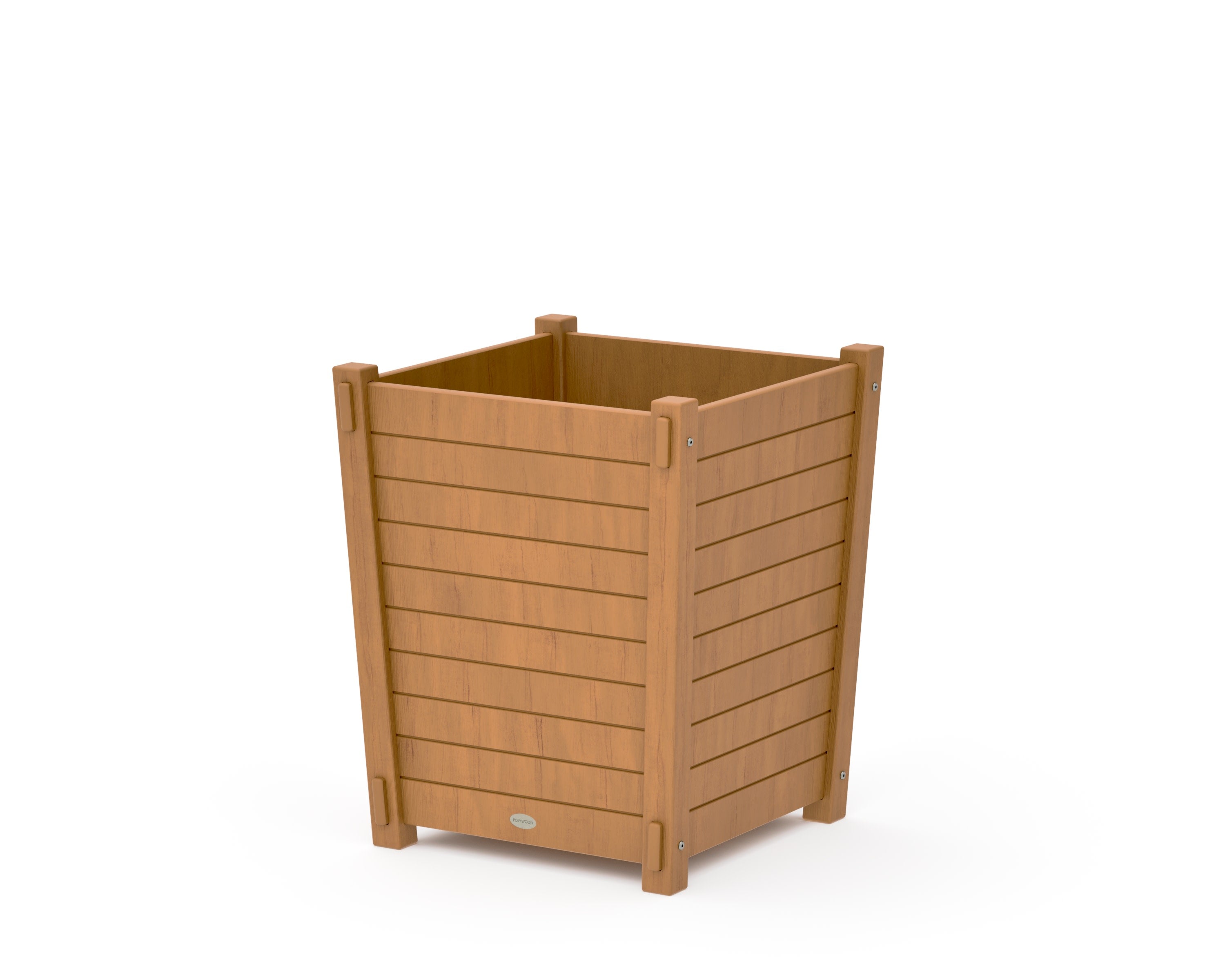Nautical Large Tapered Square Short Planter Box in Natural
