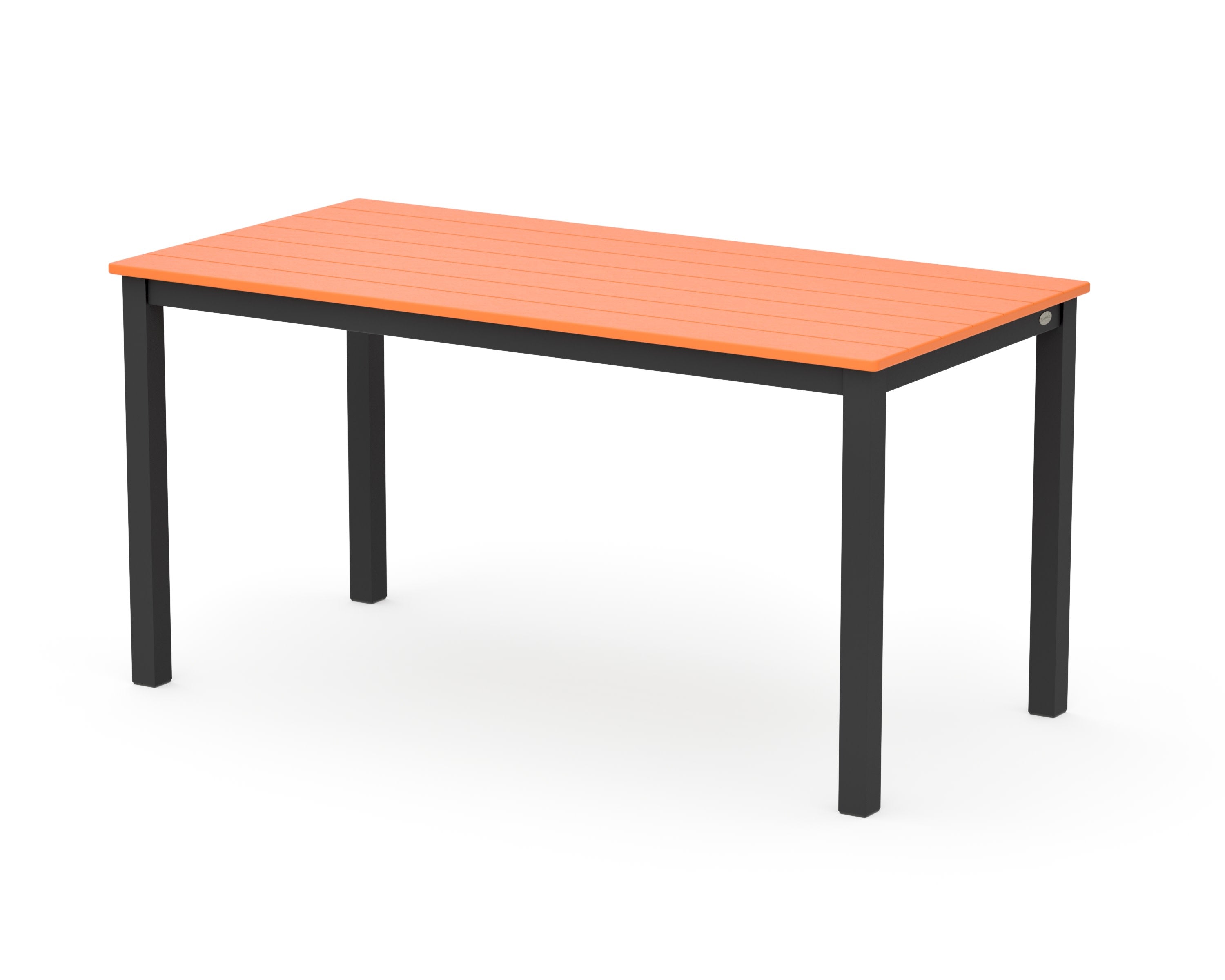 Main Street 30 x 60 Dining Table in Black / Tangerine