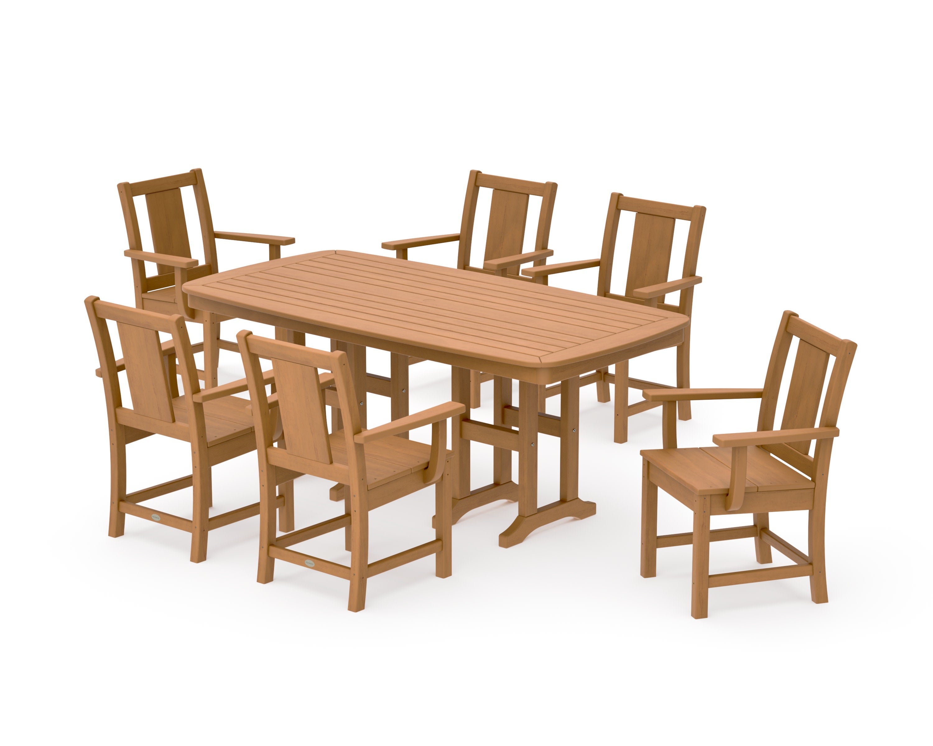 Prairie Arm Chair 7-Piece Dining Set in Natural