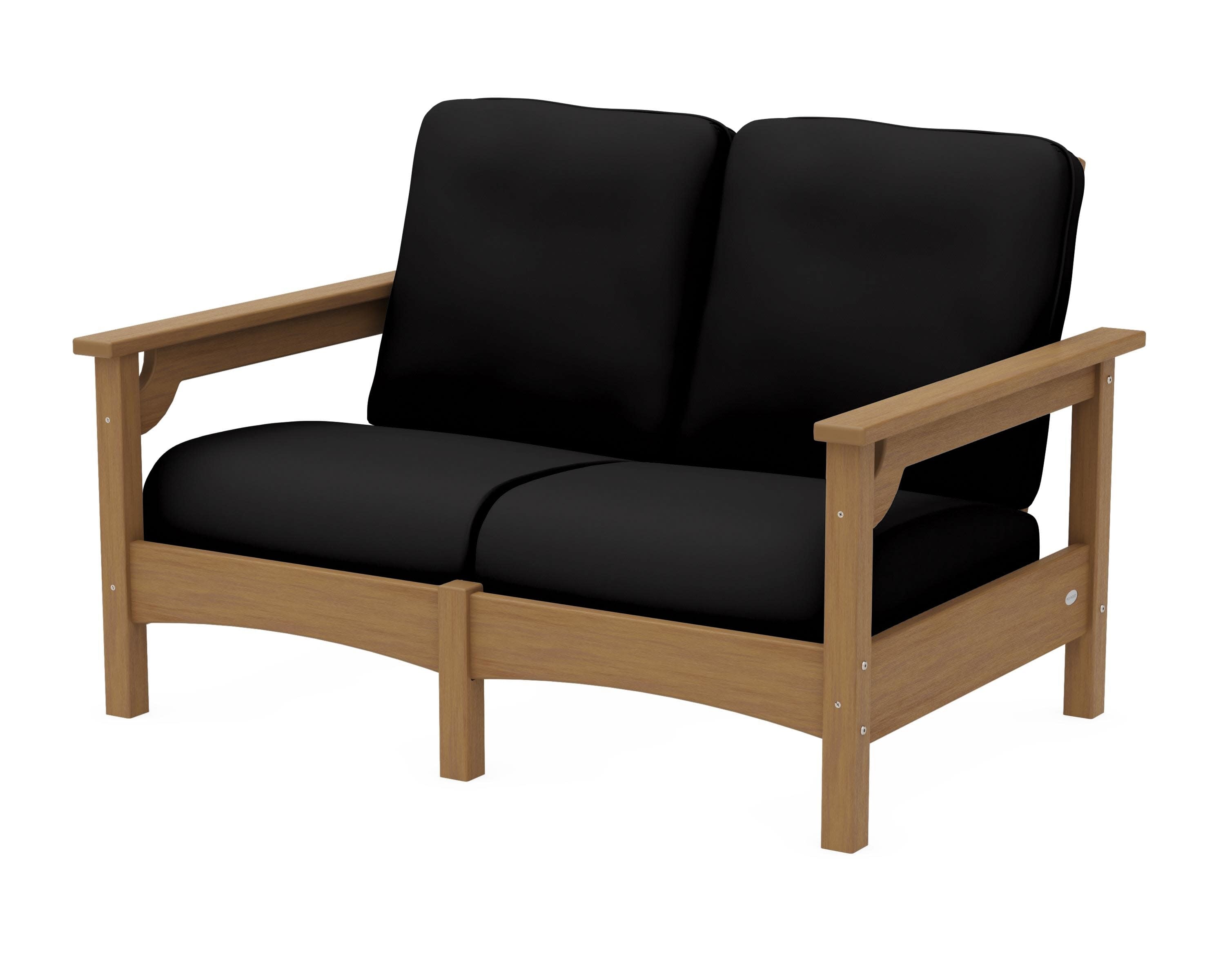 Club Loveseat in Natural / Canvas Black