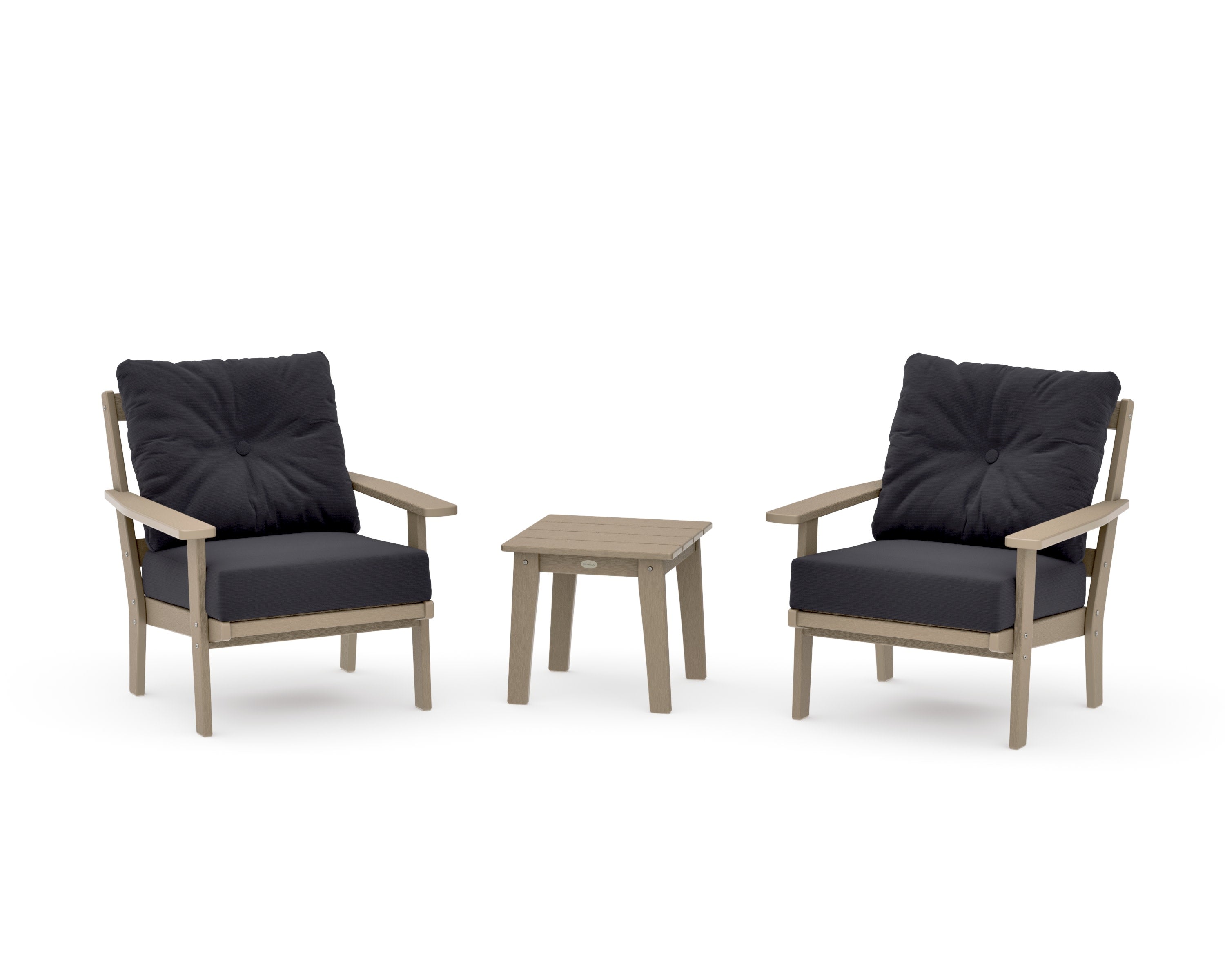 Prairie 3-Piece Deep Seating Set in Vintage Sahara / Midnight Linen