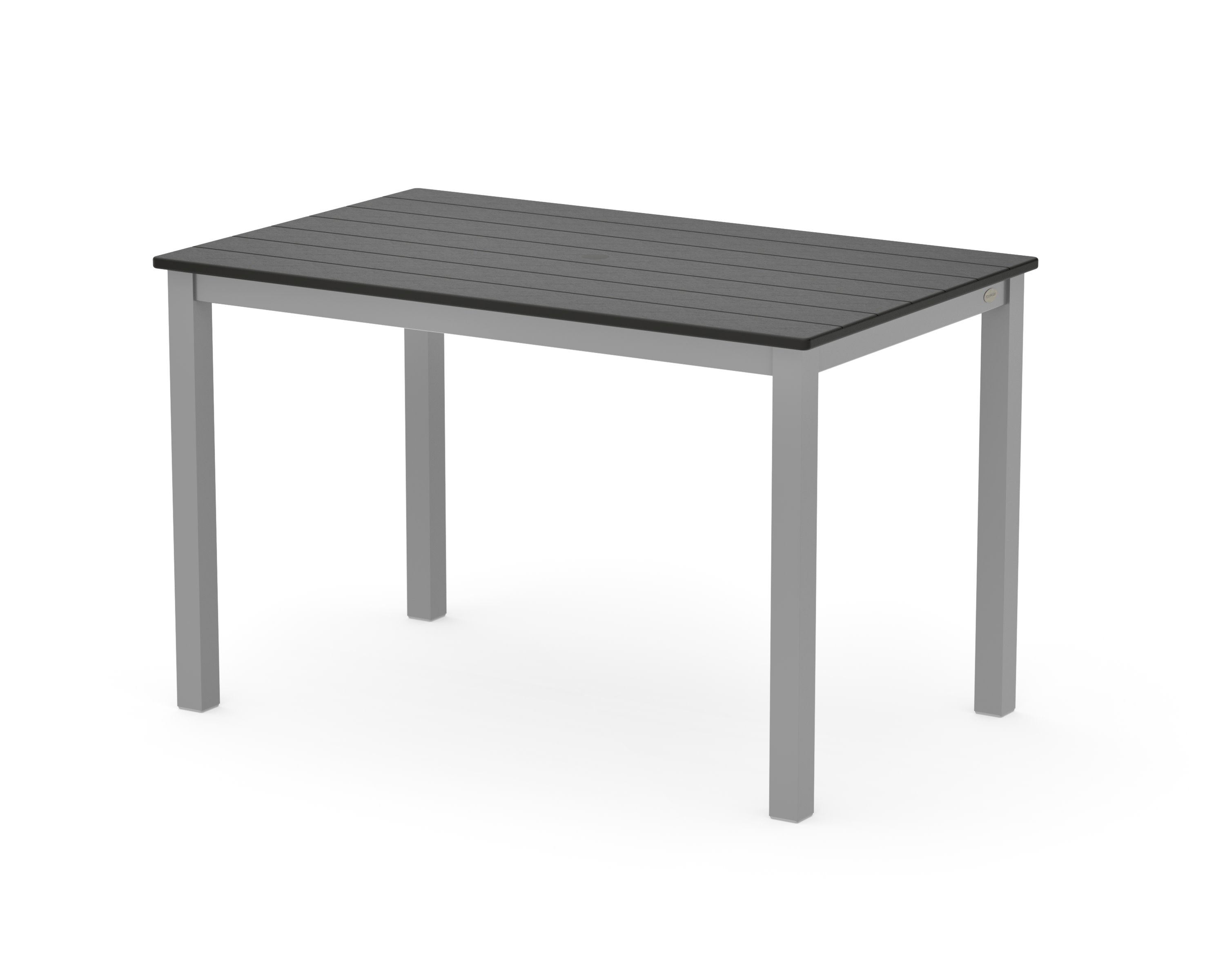 Main Street 30 x 48 Dining Table in Silver / Black