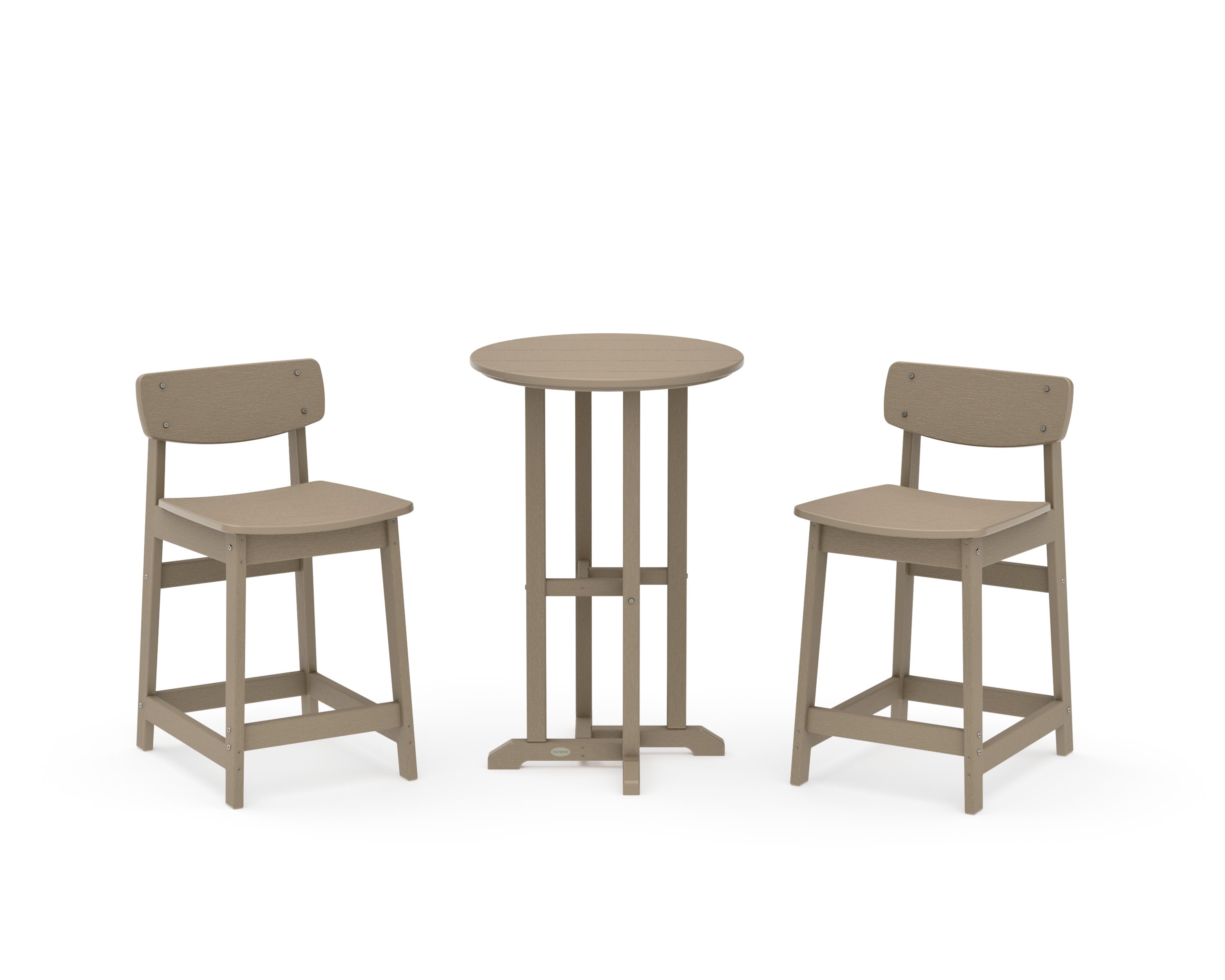 Modern Studio Urban Lowback 3-Piece Bistro Counter Set in Vintage Sahara