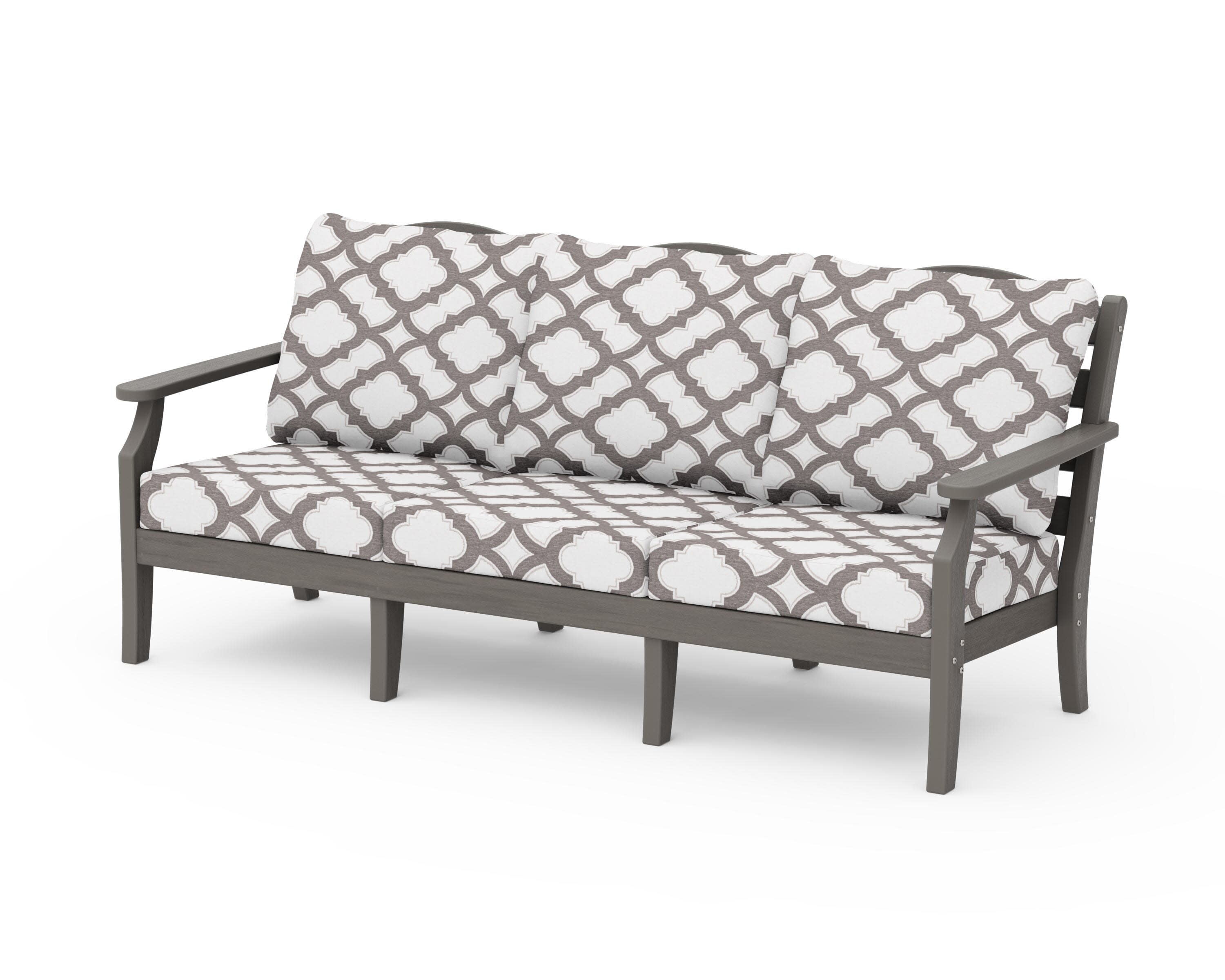 Savannah Deep Seating Sofa in Driftwood / Trellis Grey Mist