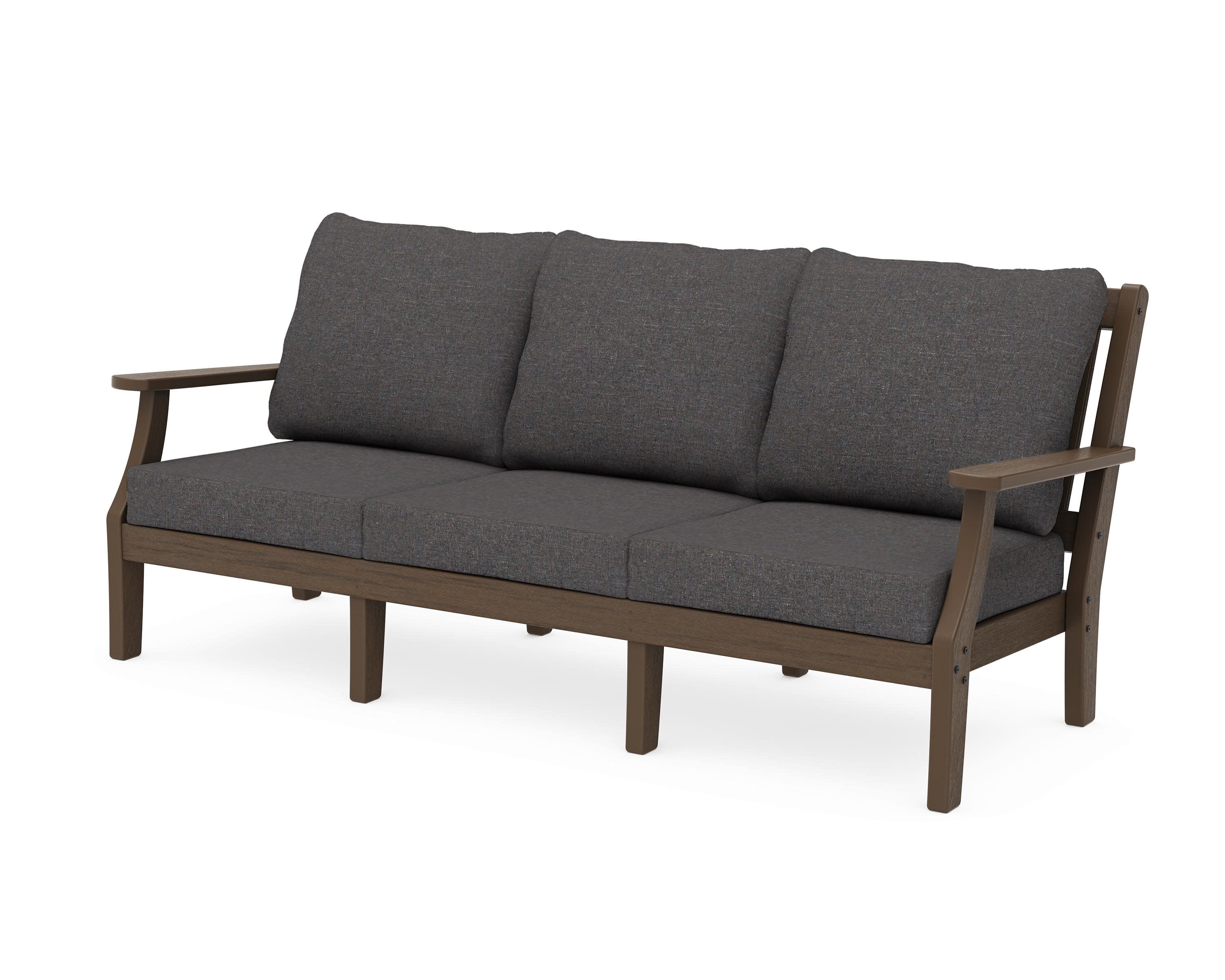 Chinoiserie Deep Seating Sofa in Kona / Ash Charcoal