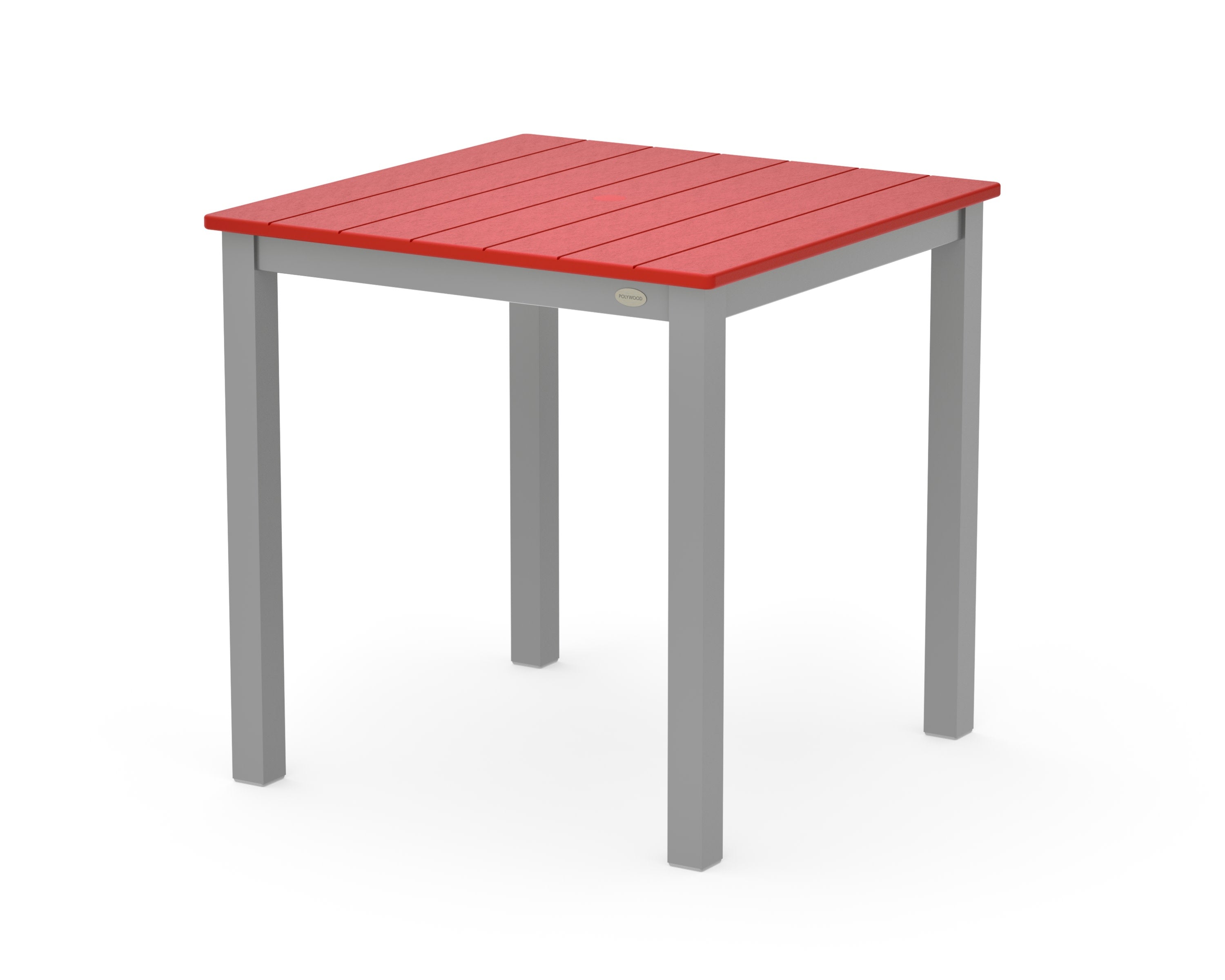 Main Street 30 x 30 Dining Table in Silver / Sunset Red