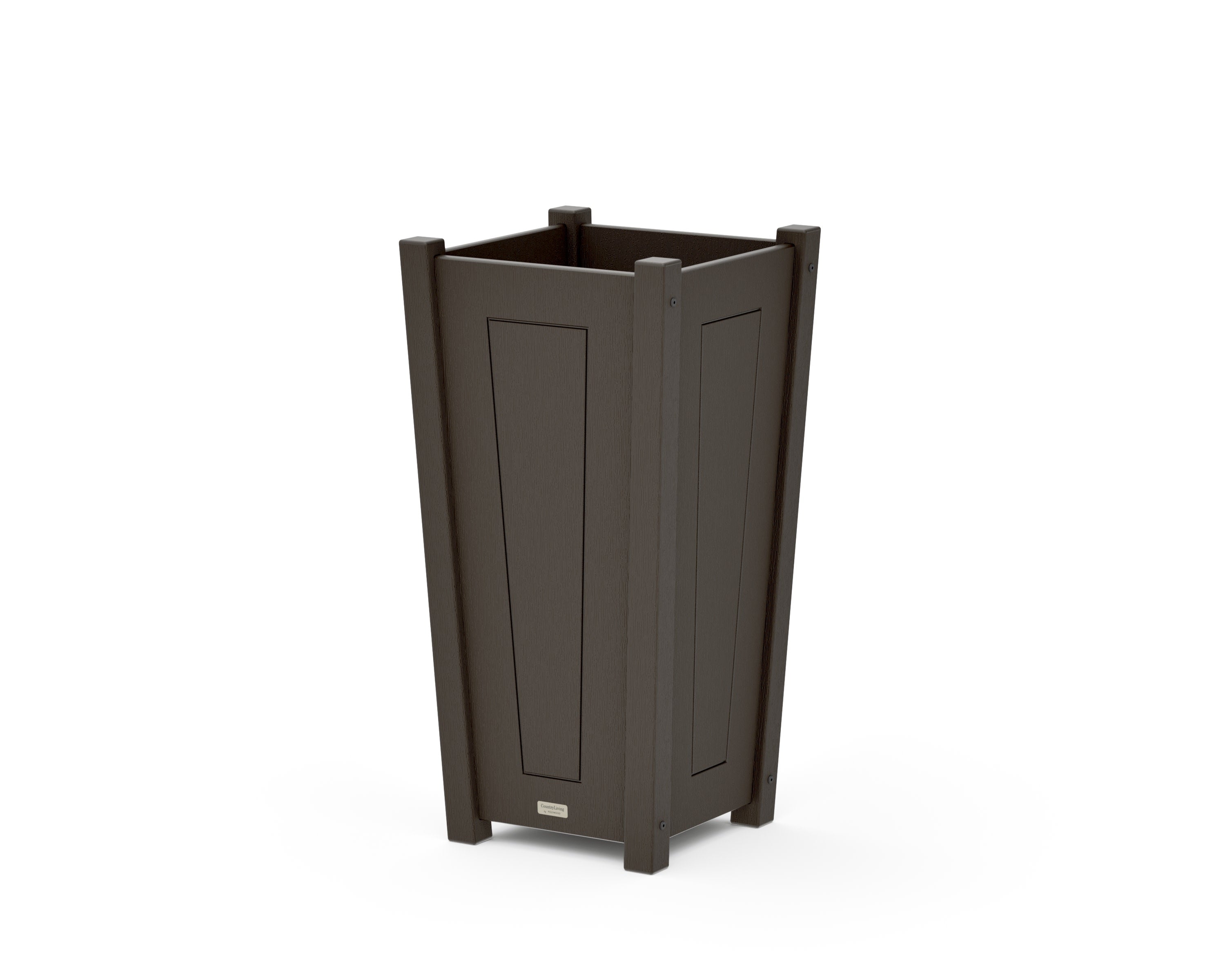 Country Living Tapered Square Planter Box in Vintage Coffee