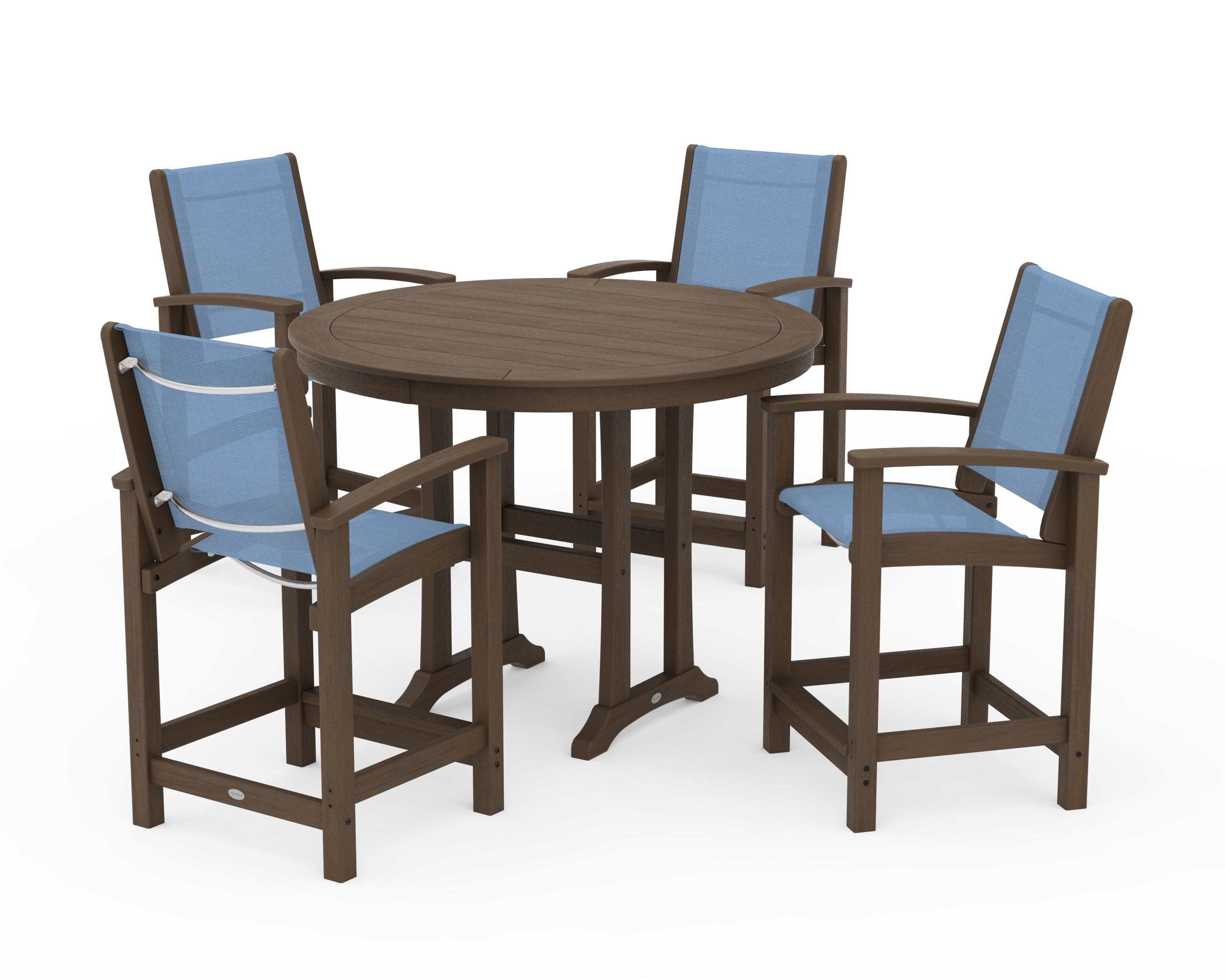 Coastal 5-Piece Counter Set in Kona / Poolside Sling