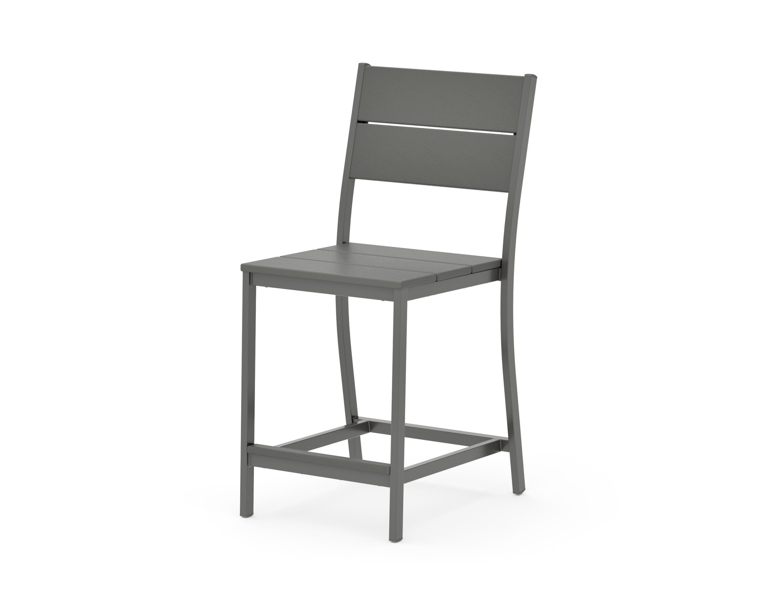 Main Street Counter Side Chair in Charcoal / Slate Grey
