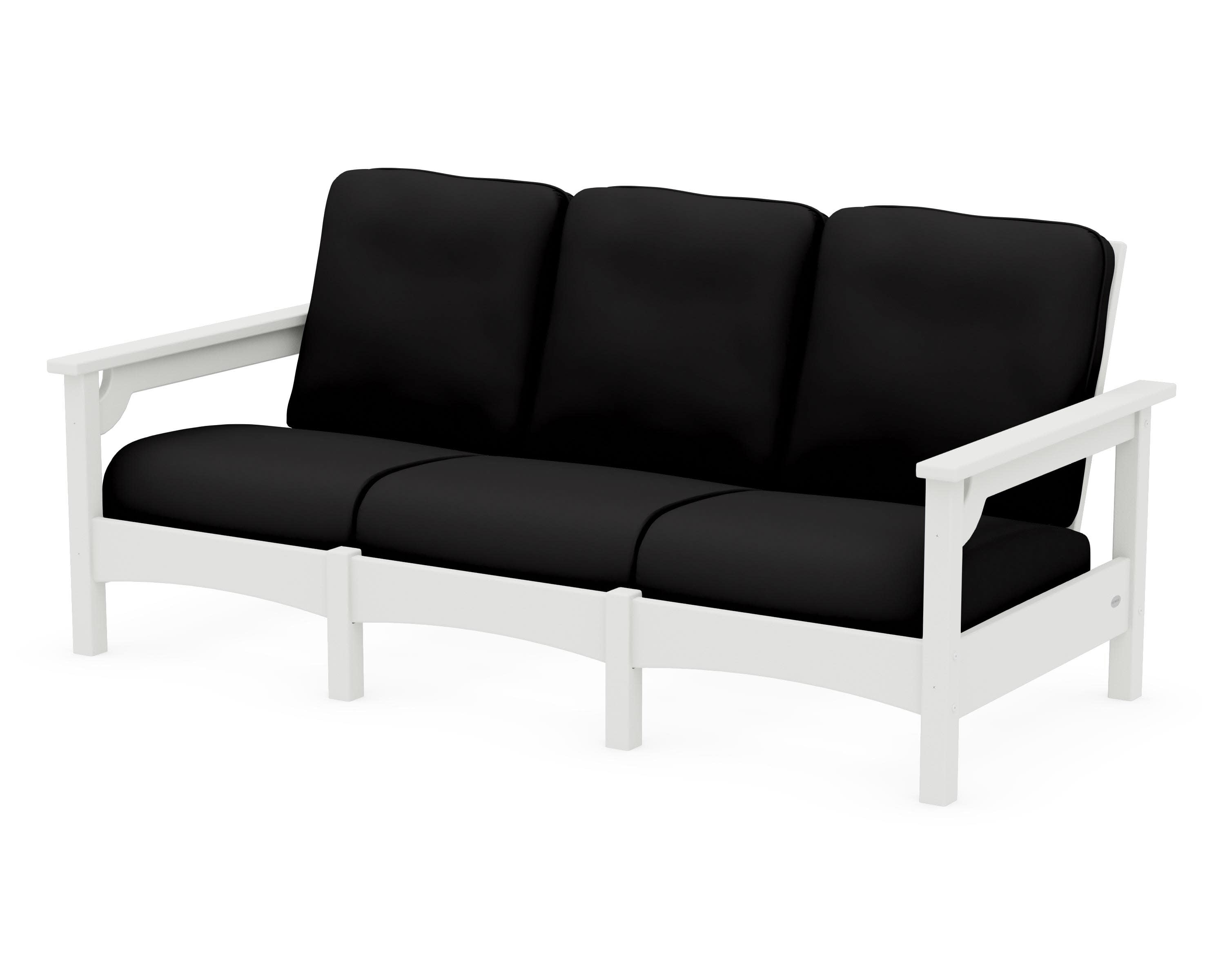 Club Sofa in Vintage White / Canvas Black