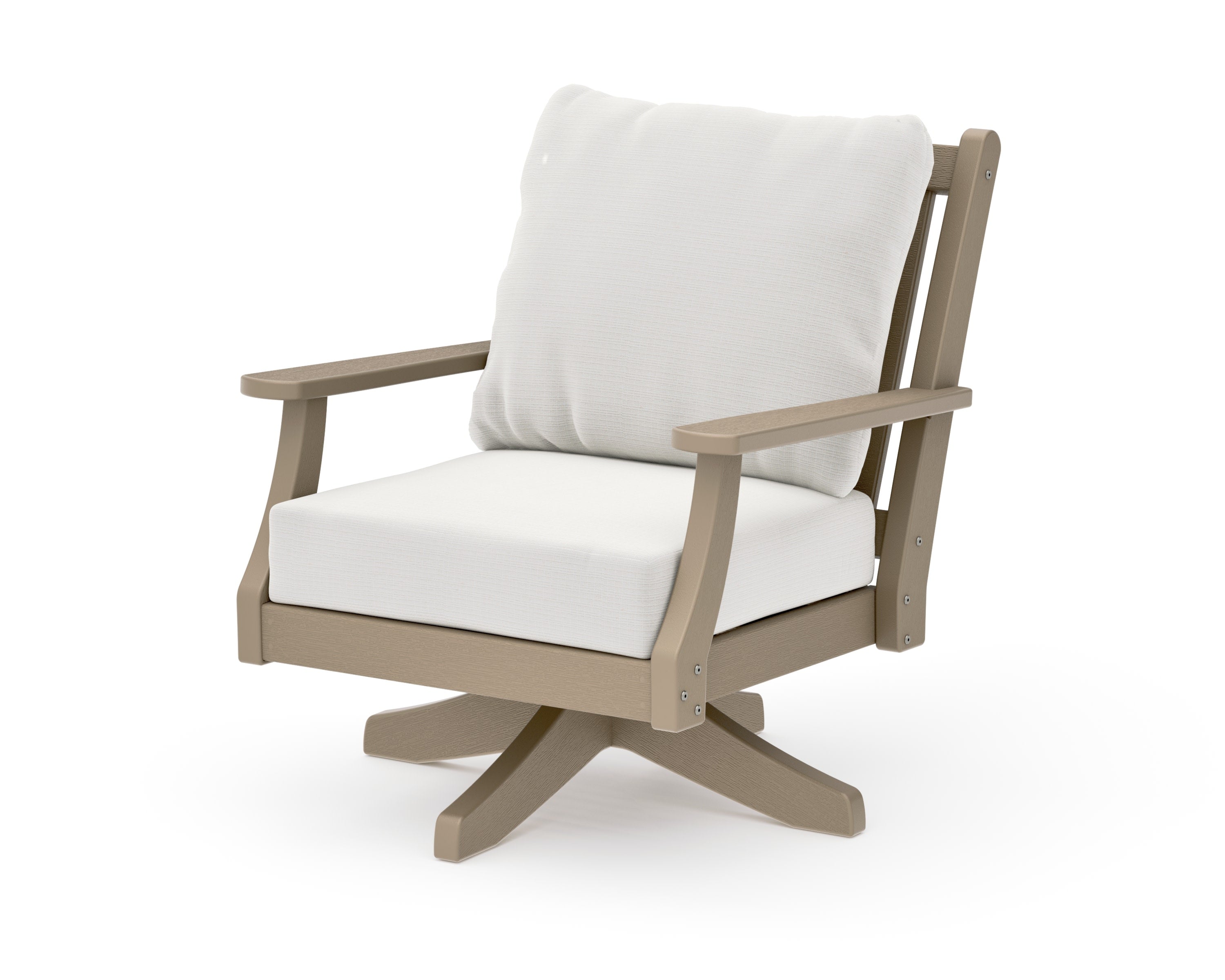 Wovendale Deep Seating Swivel Chair in Vintage Sahara / Natural Linen