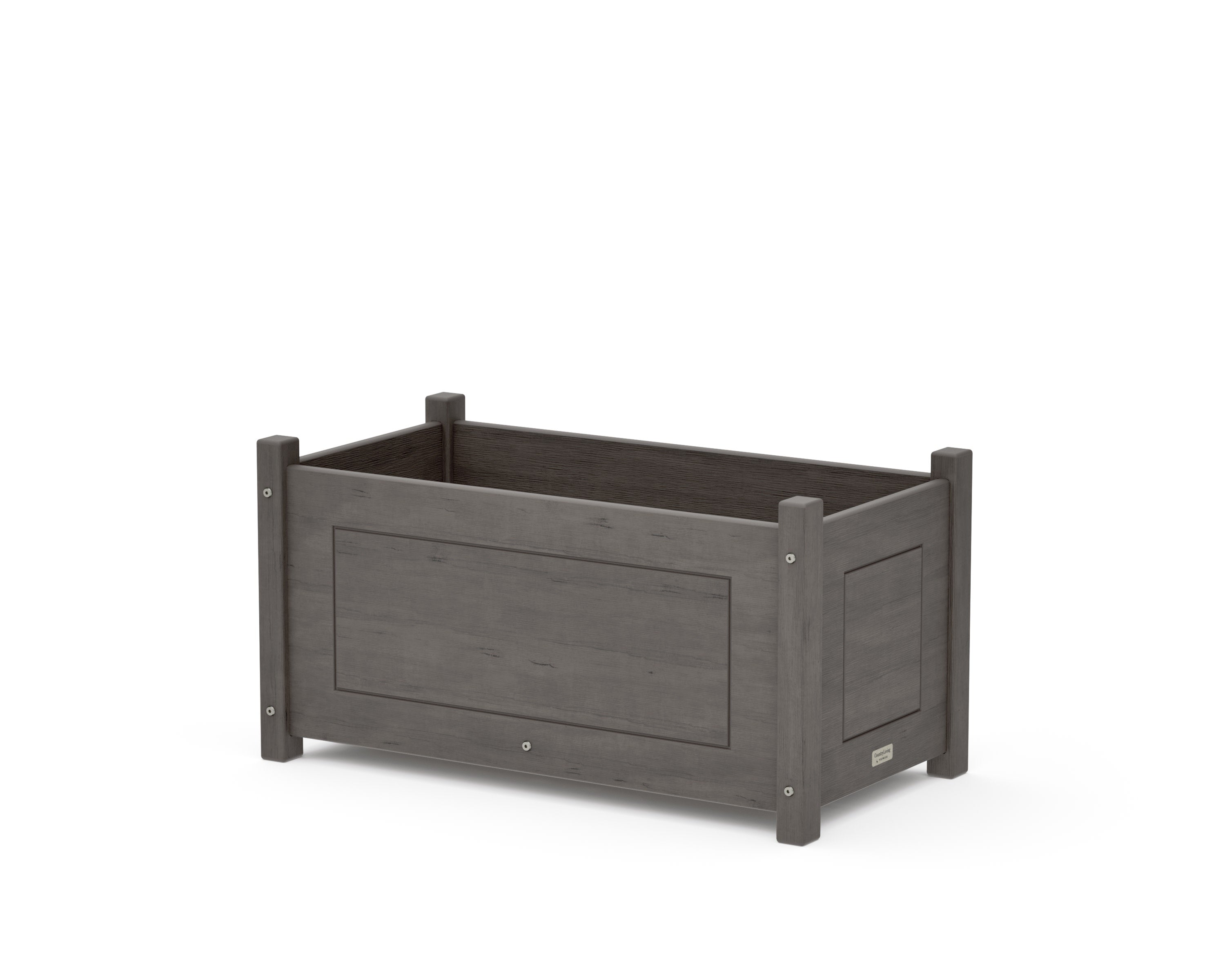 Country Living Rectangle Double Planter Box in Driftwood