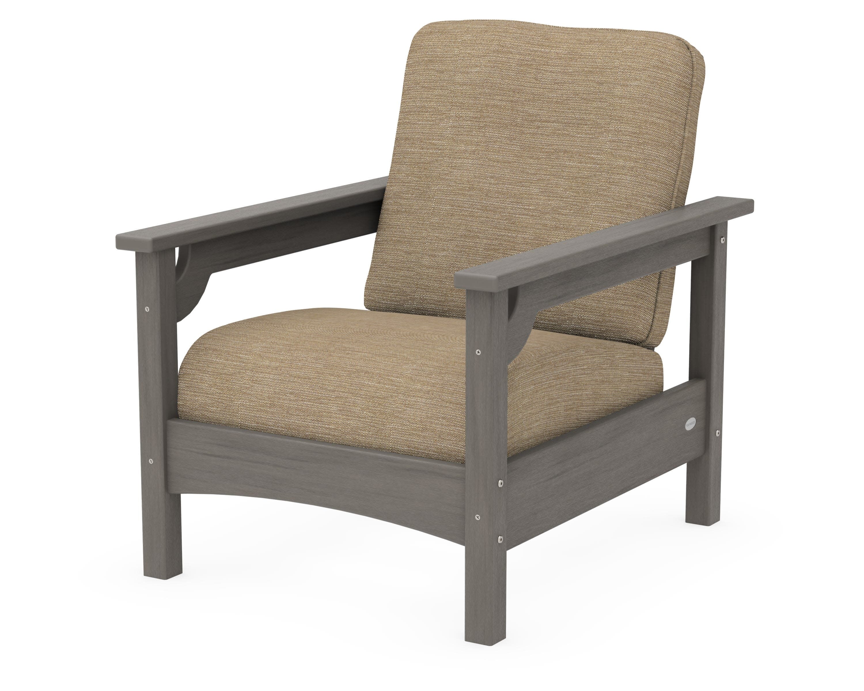 Club Chair in Driftwood / Charmer Desert