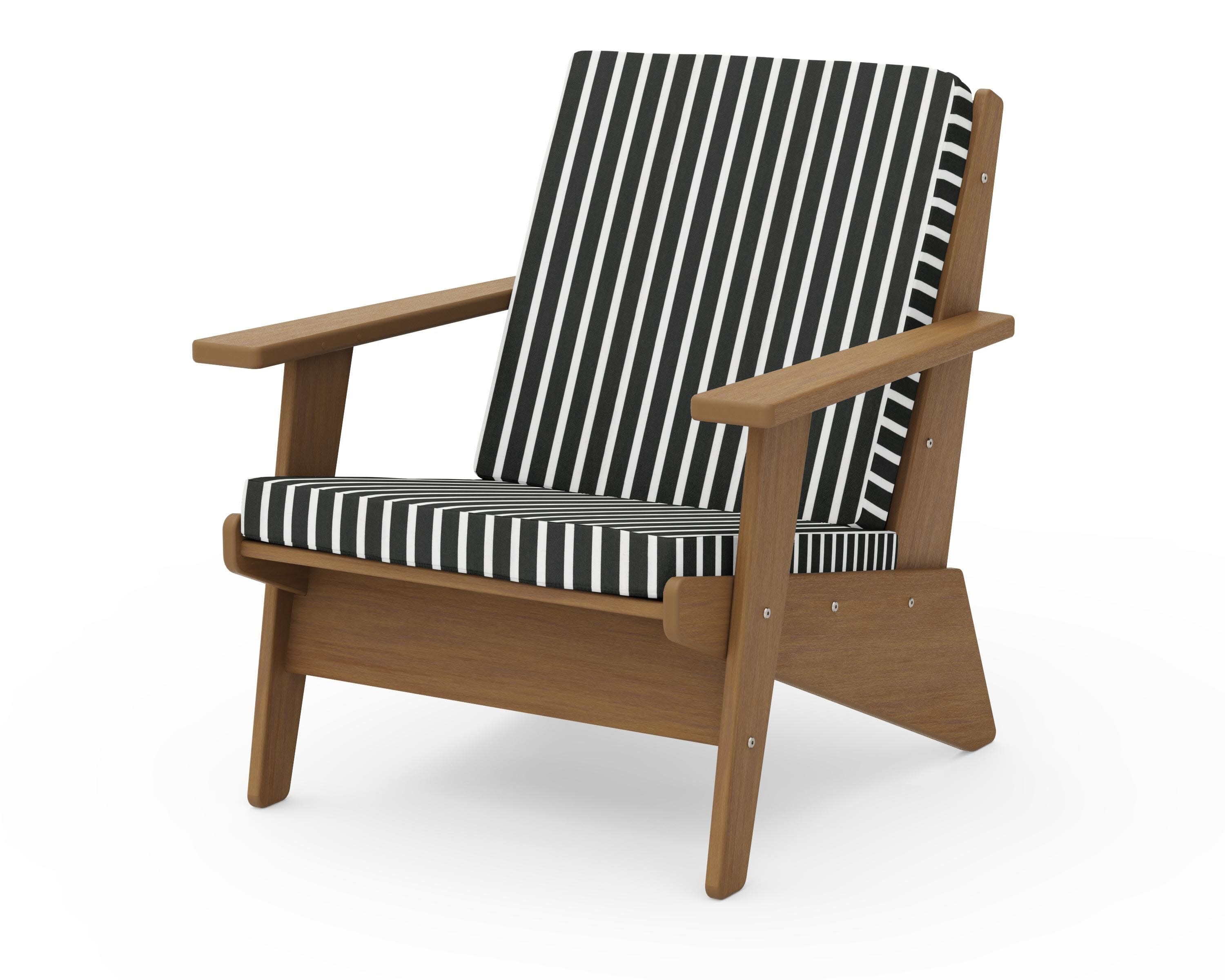 Riviera Modern Lounge Chair in Natural / Shore Classic