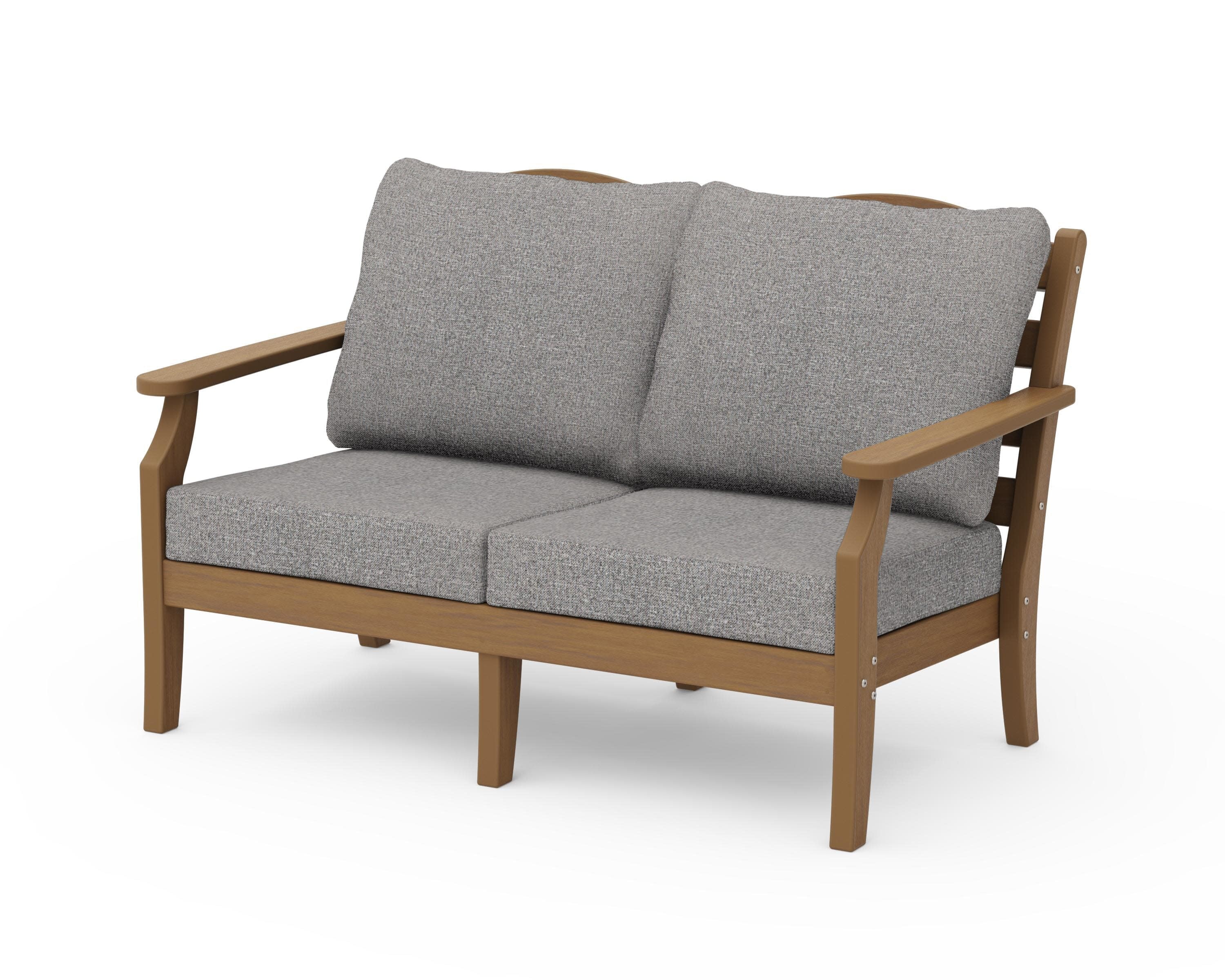 Savannah Deep Seating Loveseat in Natural / Grey Mist