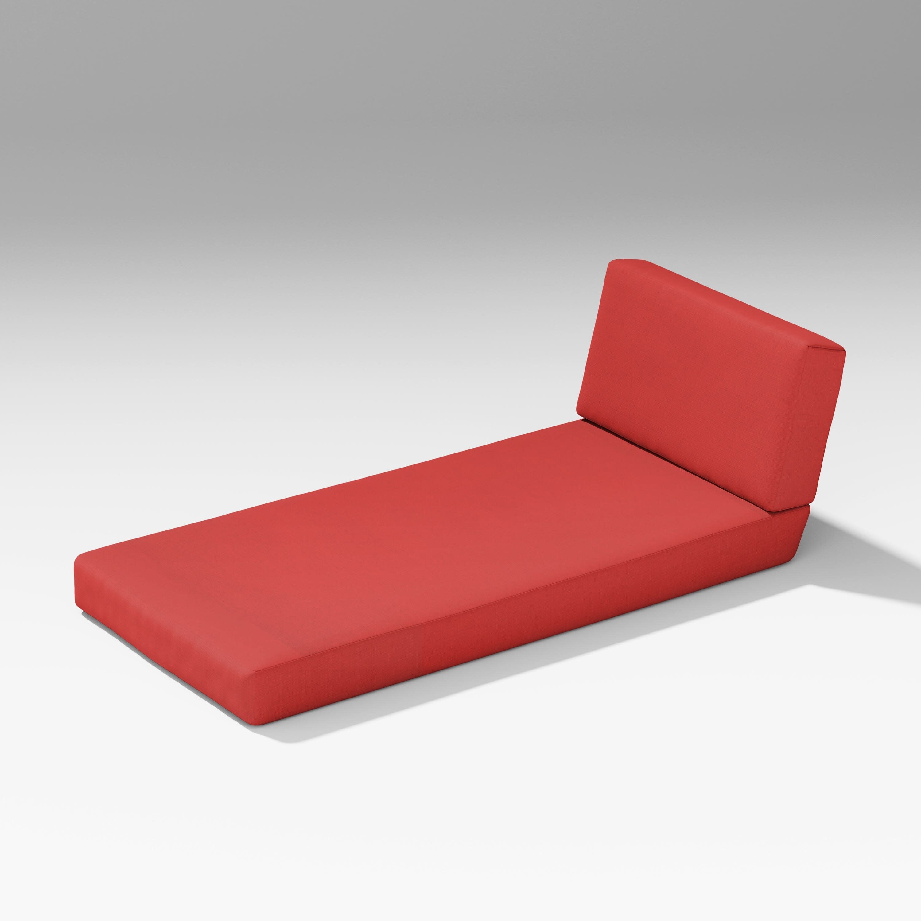 Latitude Modular Chaise Seat/Back Combo in Crimson Linen