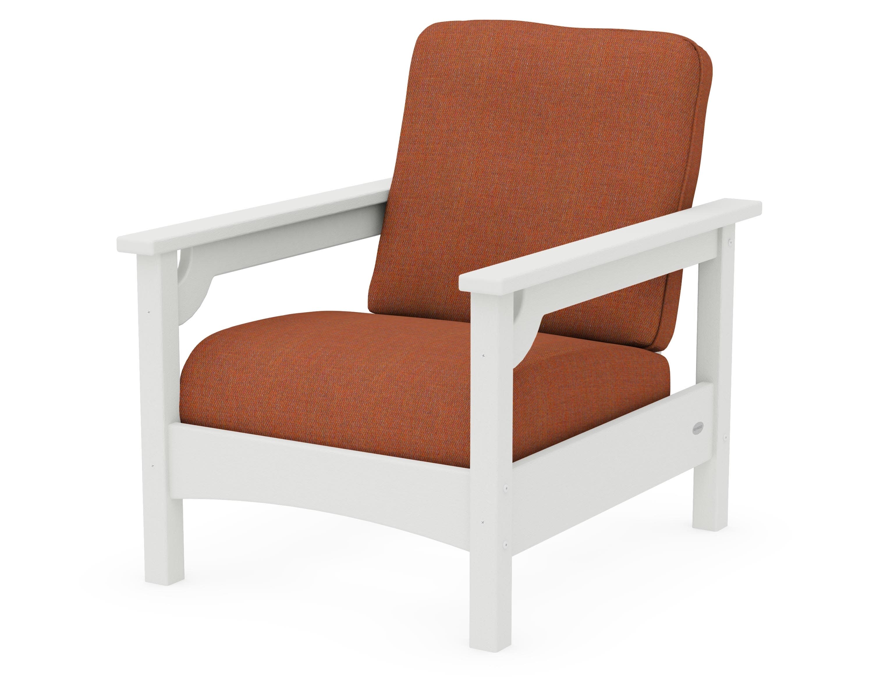 Club Chair in Vintage White / Play Adobe