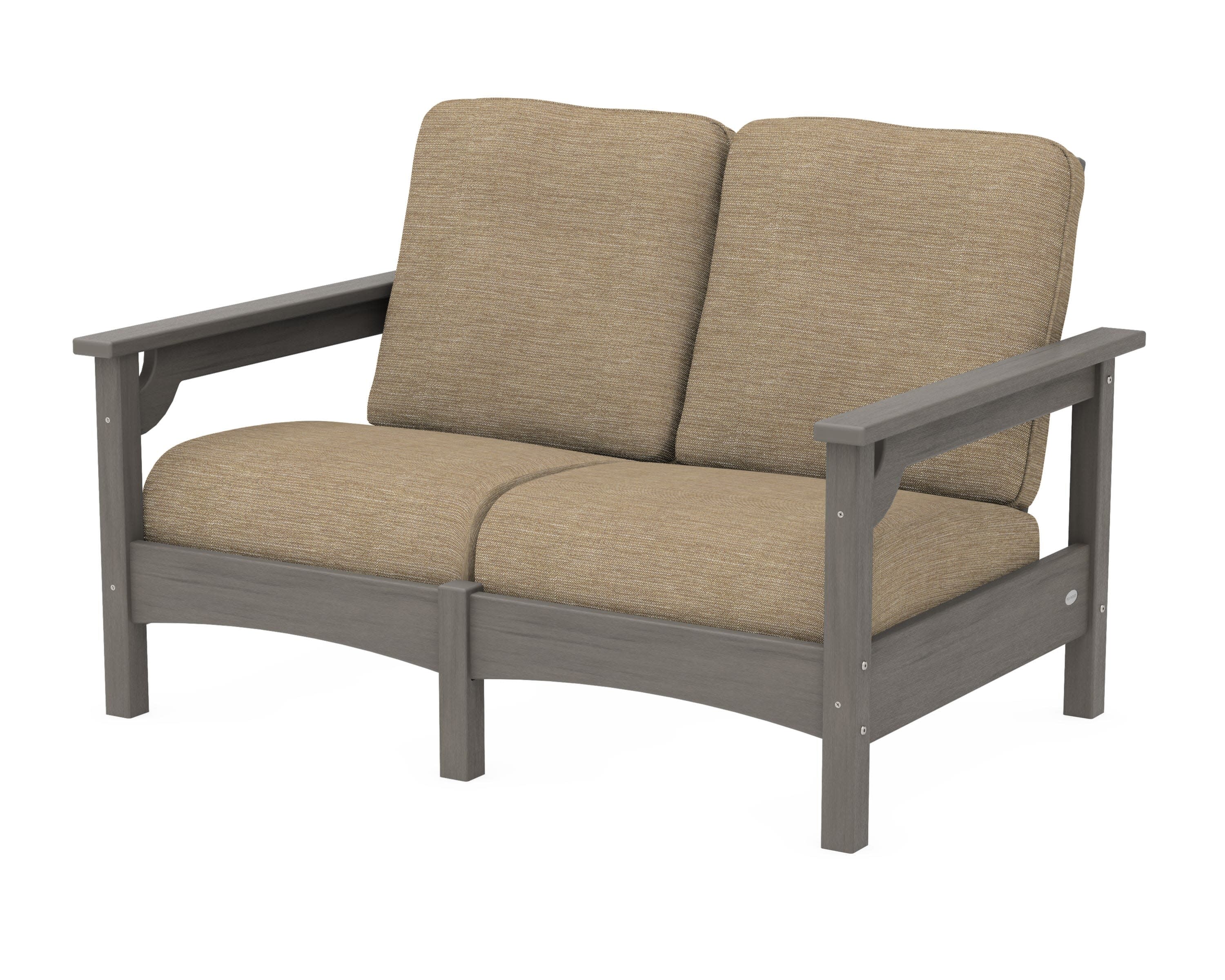 Club Loveseat in Driftwood / Charmer Desert