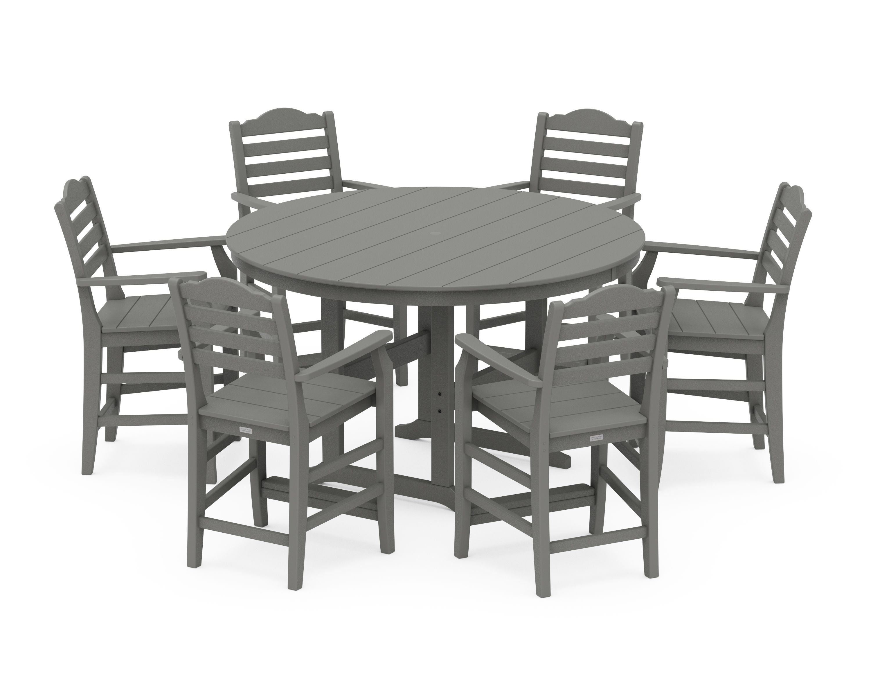 Savannah 7-Piece Arm Chair Round Farmhouse Counter Set