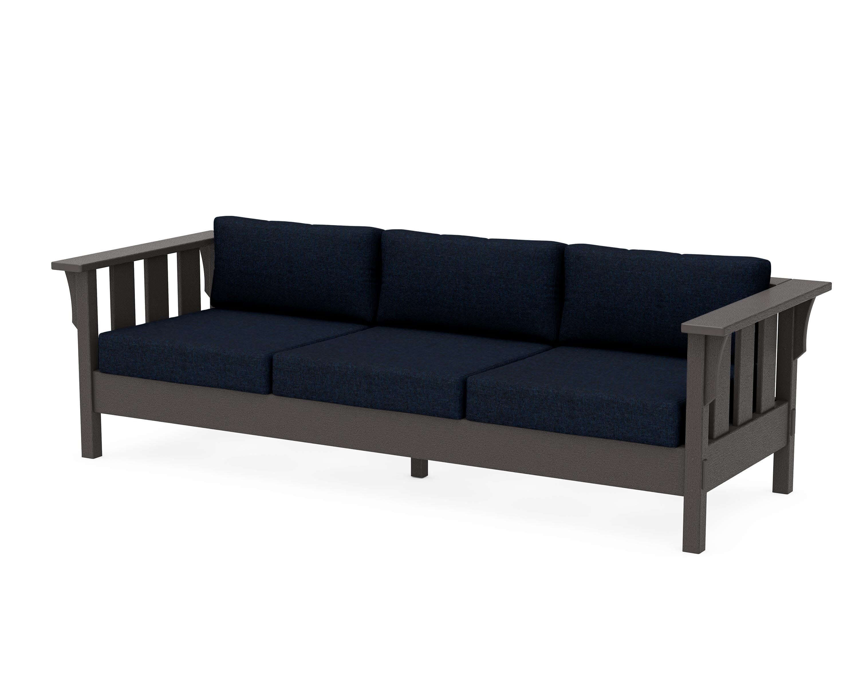 Acadia Deep Seating Sofa in Vintage Coffee / Marine Indigo