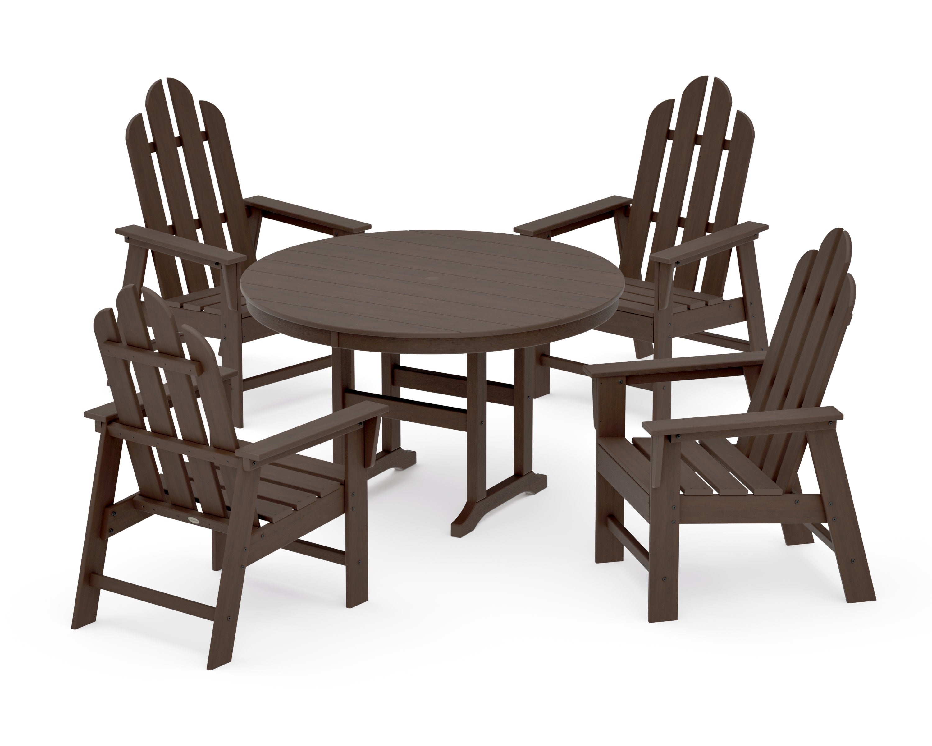 Long Island 5-Piece Round Farmhouse Dining Set in Kona