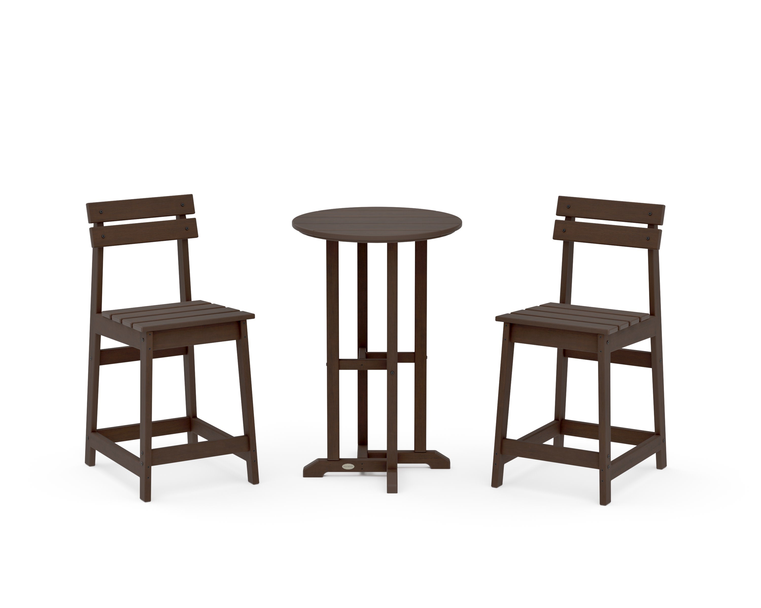 Modern Studio Plaza 3-Piece Bistro Counter Set in Kona