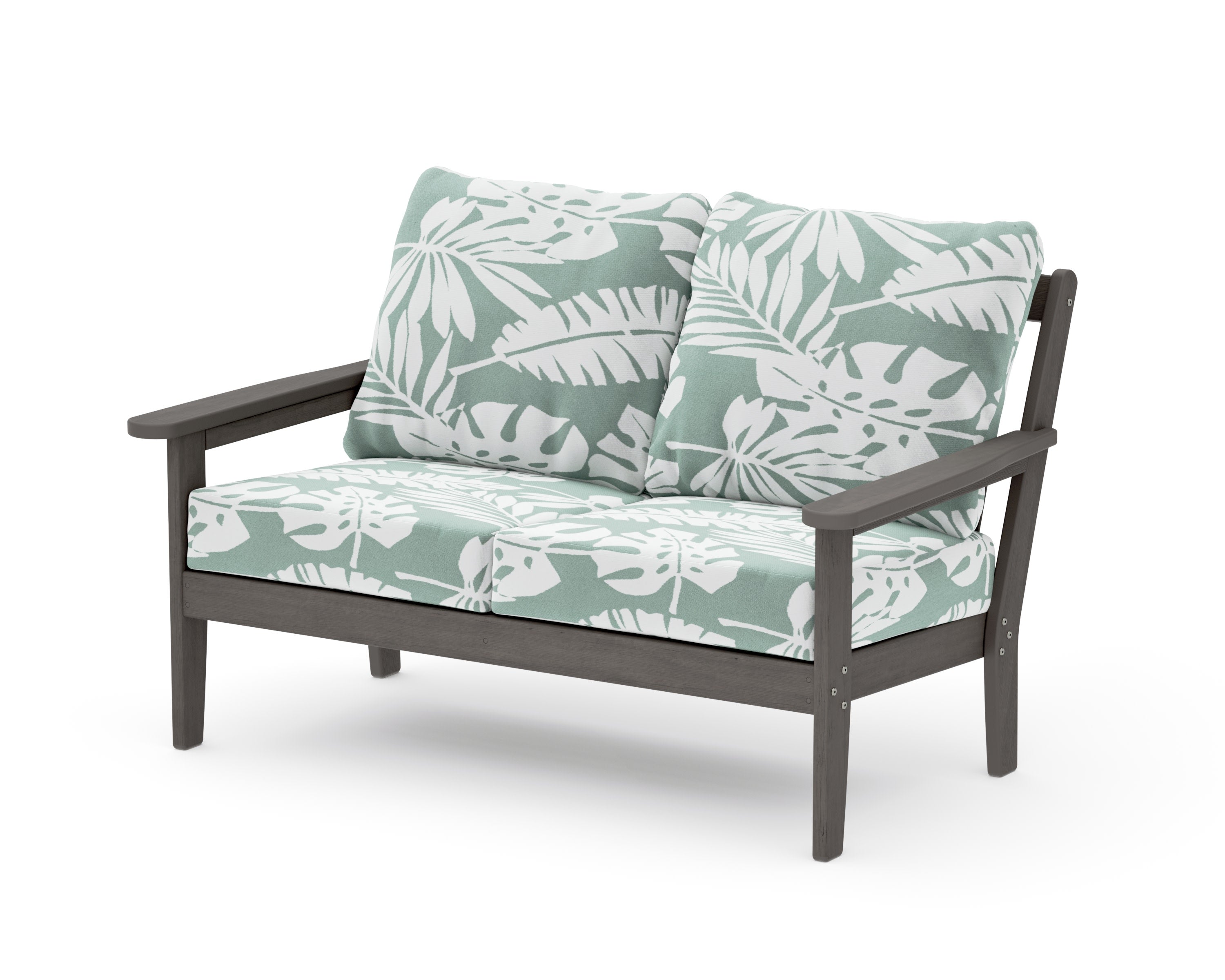Cottage Deep Seating Loveseat in Driftwood / Leaf Glacier Spa