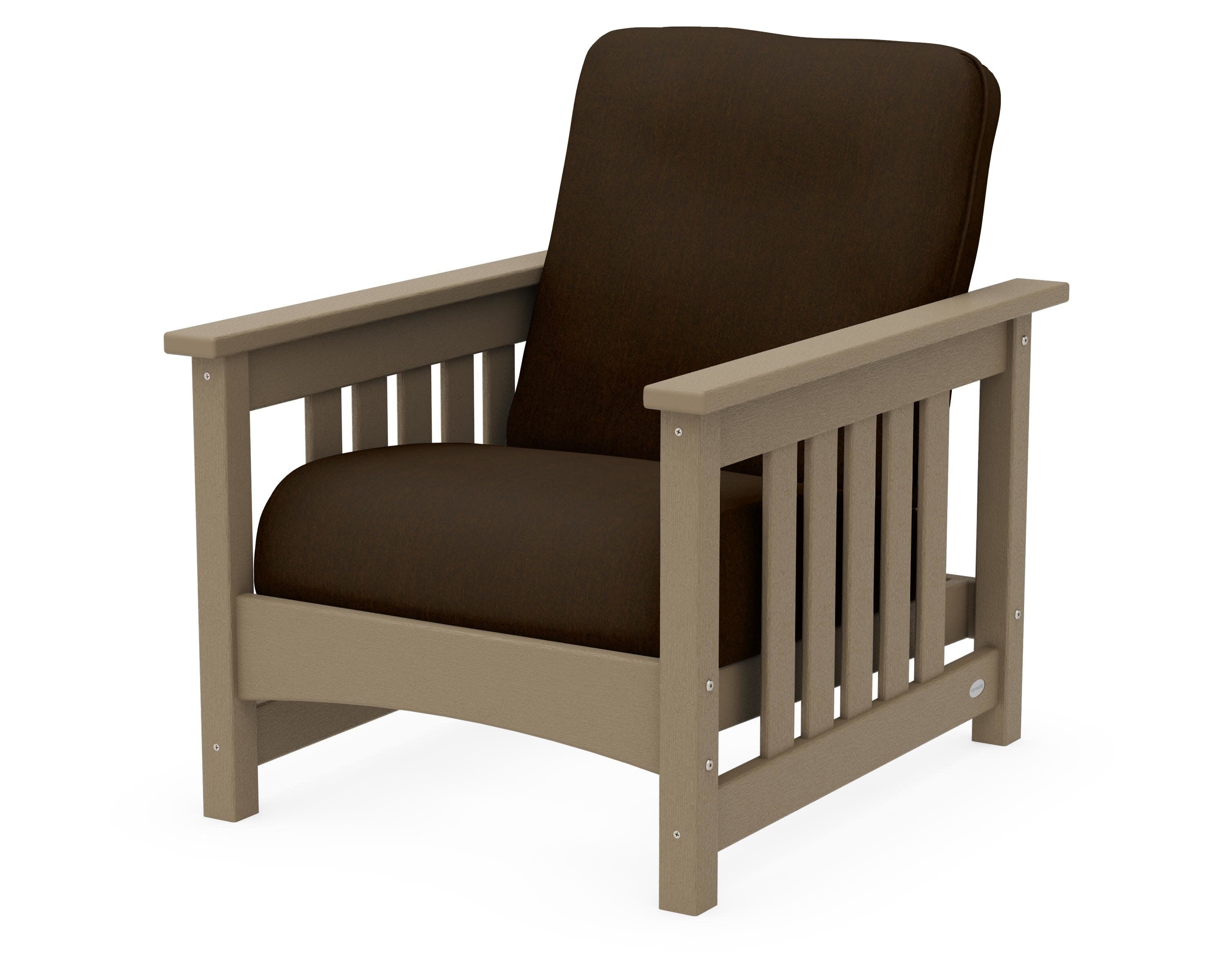 Club Mission Chair in Vintage Sahara / Canvas Java