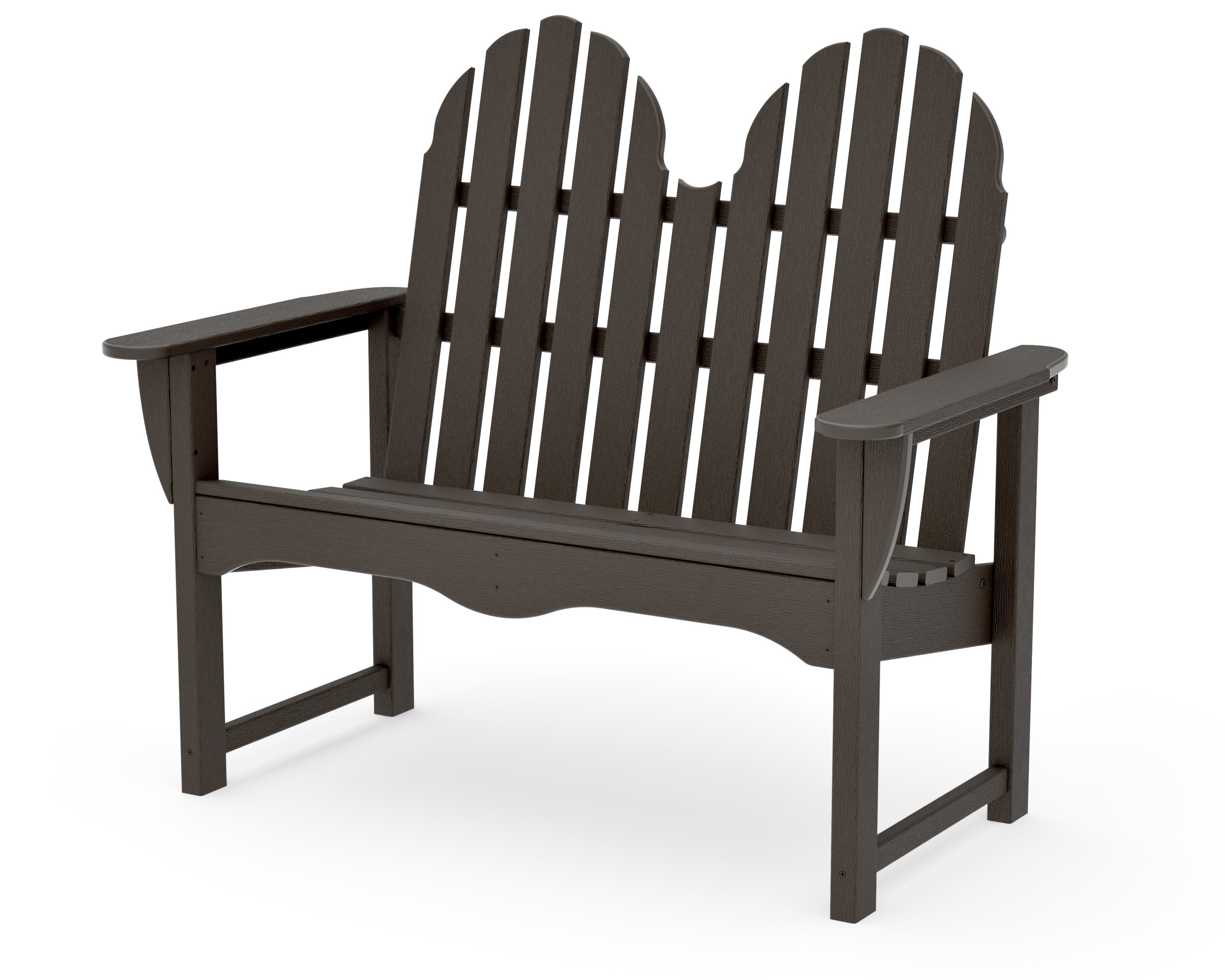 Classic Adirondack 48" Bench in Vintage Coffee