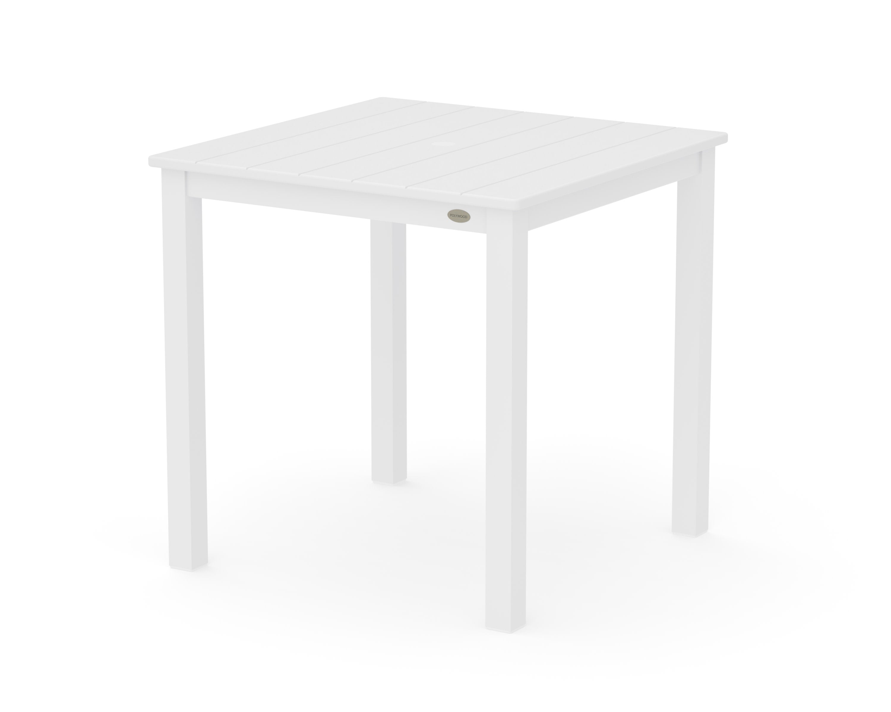 Main Street 30 x 30 Dining Table in White / White